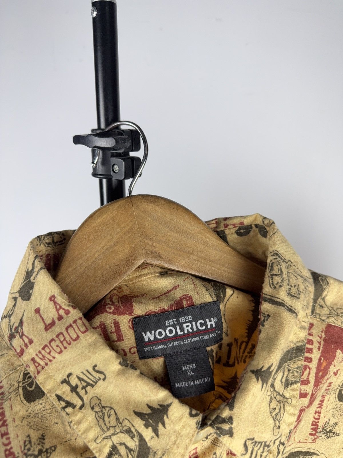 Woolrich Woolen Mills 00s Vintage USA Y2K Woolrich Niagara Falls Camp Print Shirt Size US XL / EU 56 / 4 - 6 Thumbnail