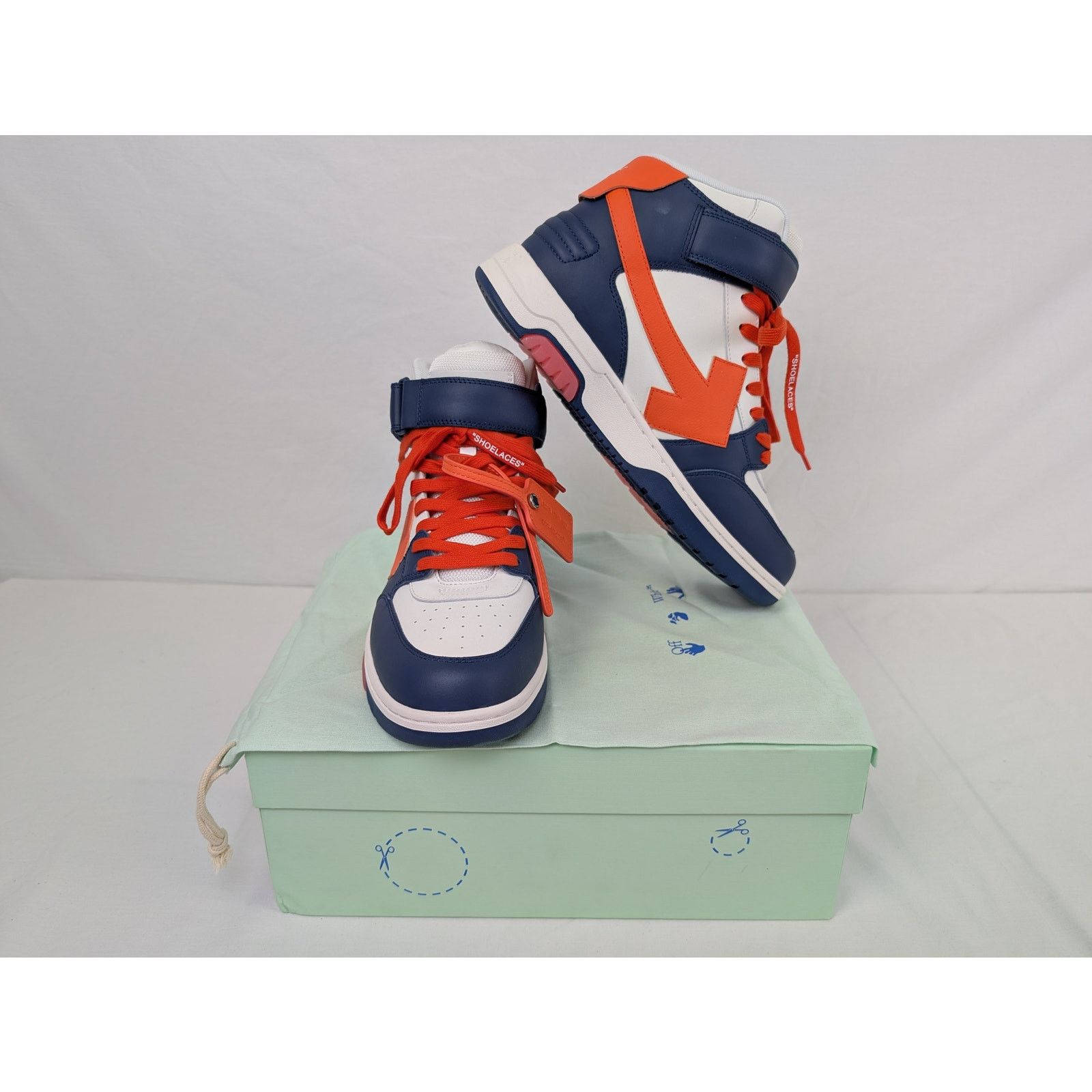 Off-White o1rshd1 Out of office Mid Top Lea Sneakers in Blue Size US 10 / EU 43 - 20 Thumbnail