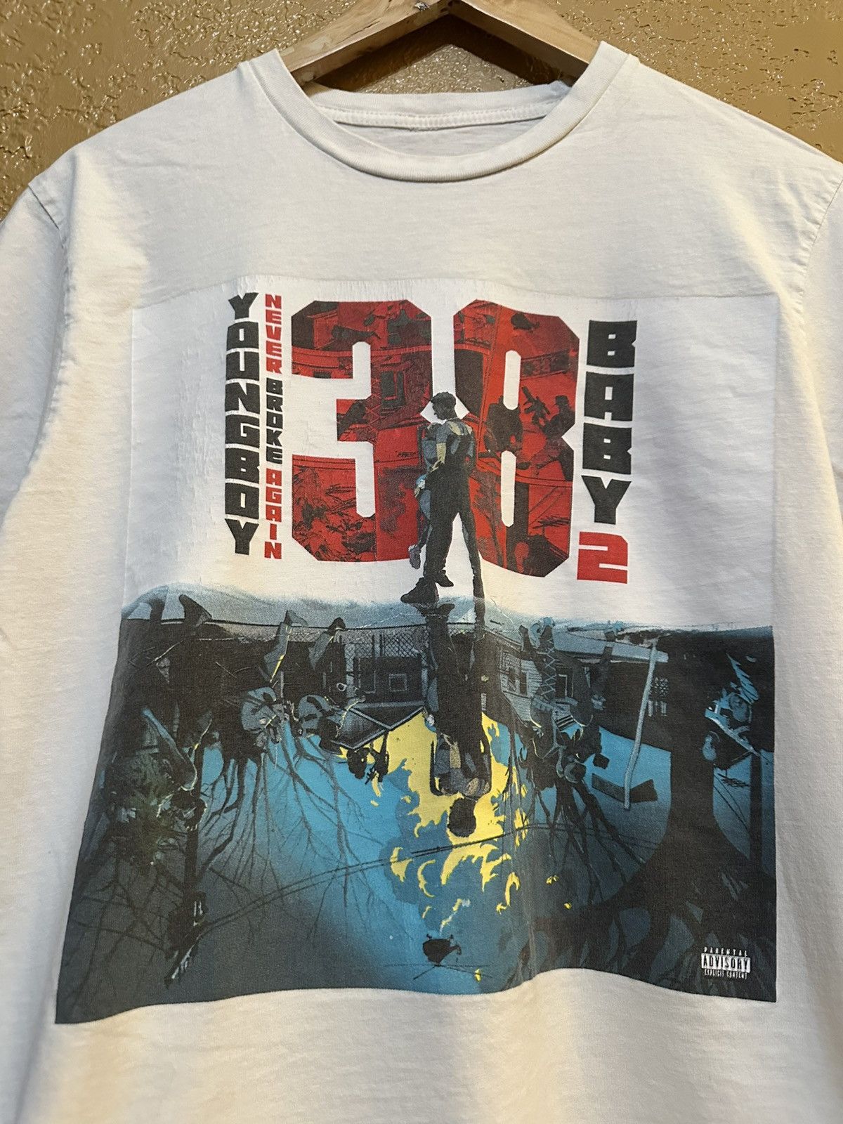 Rap Tees thrashed NBA Youngboy 38 Baby 2 tee shirt medium Size US M / EU 48-50 / 2 - 2 Thumbnail