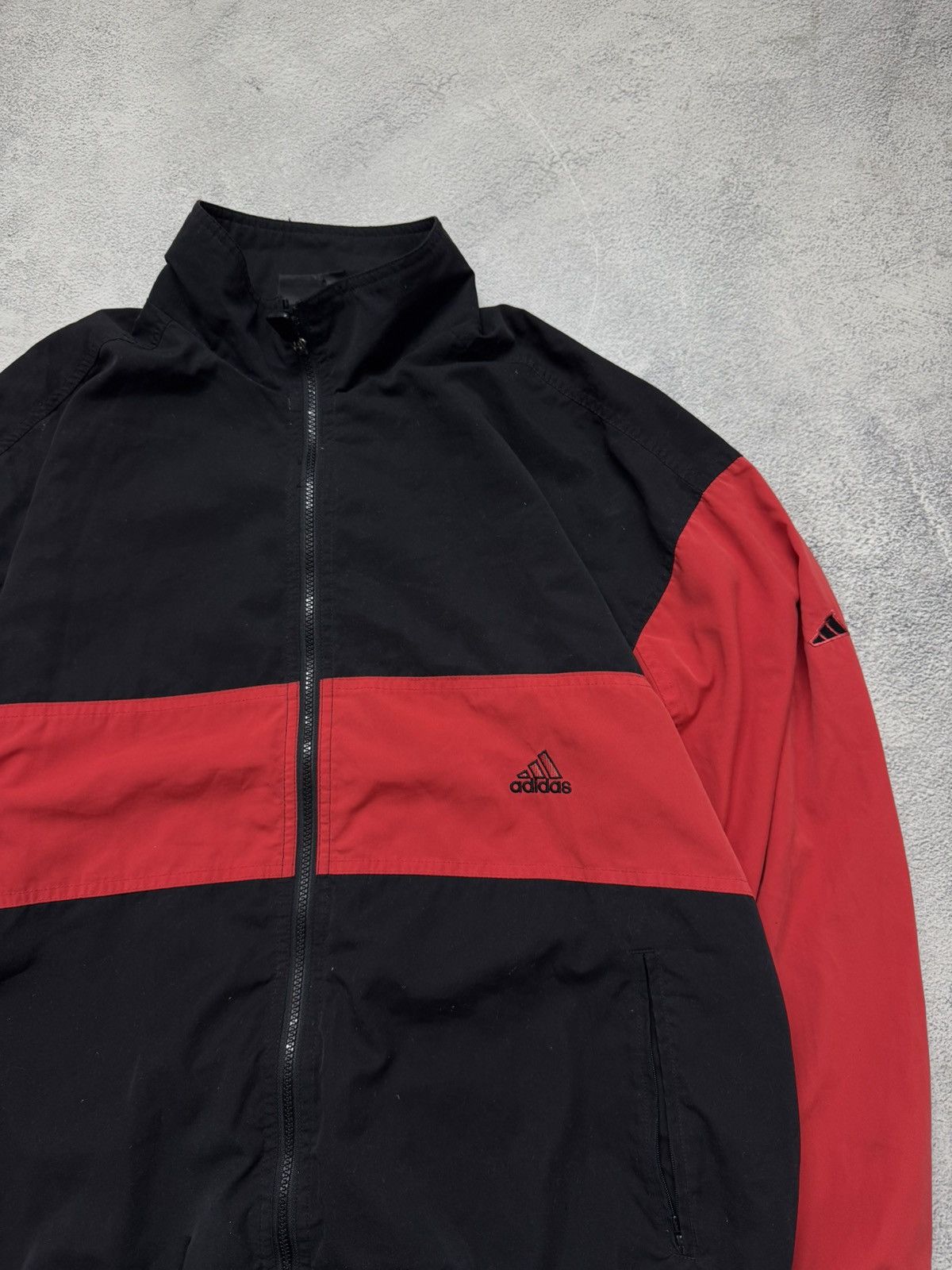 Adidas Vintage Y2k Adidas 💙🖤 Nylon Spellout Logo Jacket 90’s Size US XL / EU 56 / 4 - 7 Thumbnail