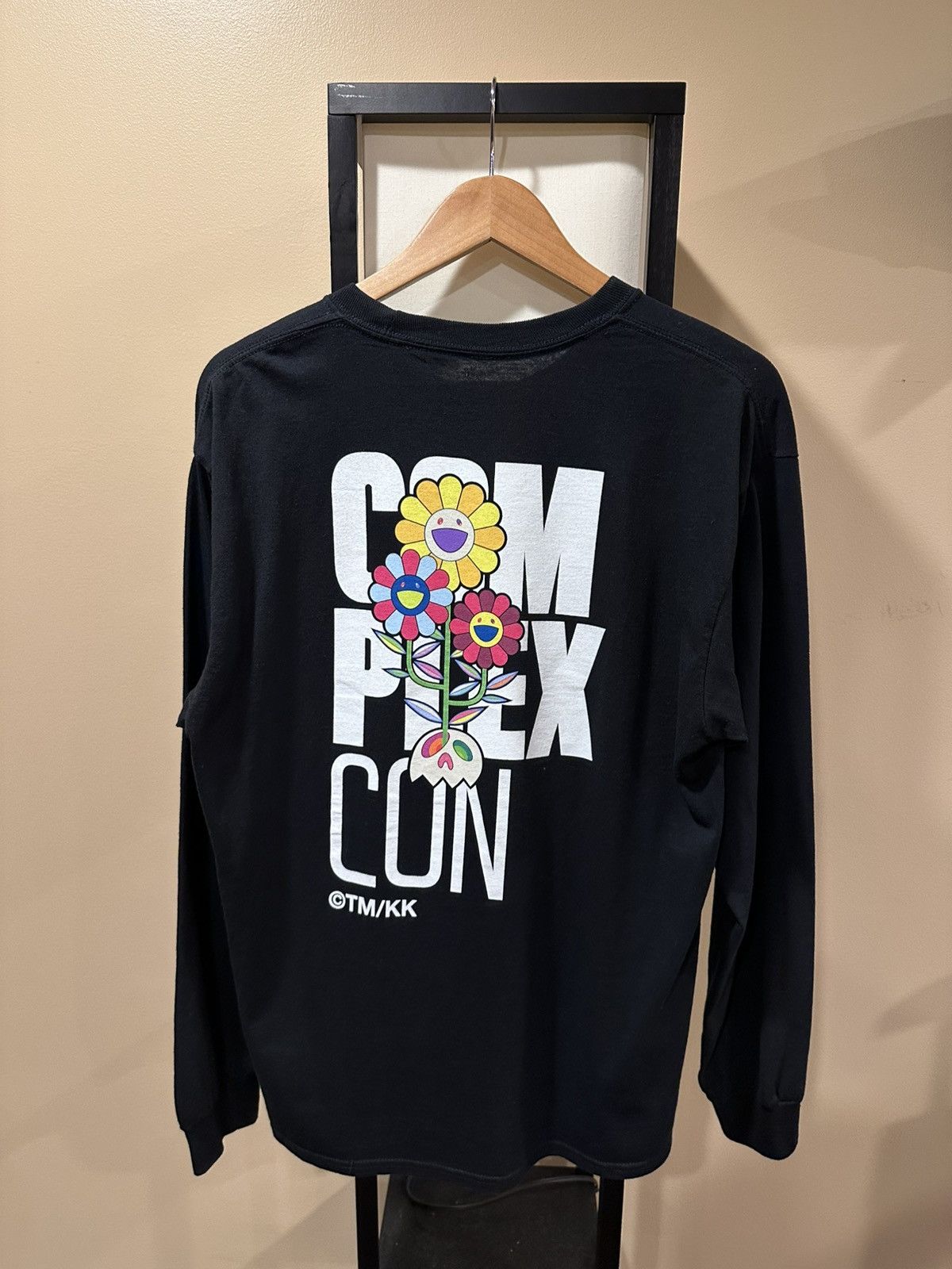 Takashi Murakami ComplexCon Flower Black Long Sleeve T-Shirt