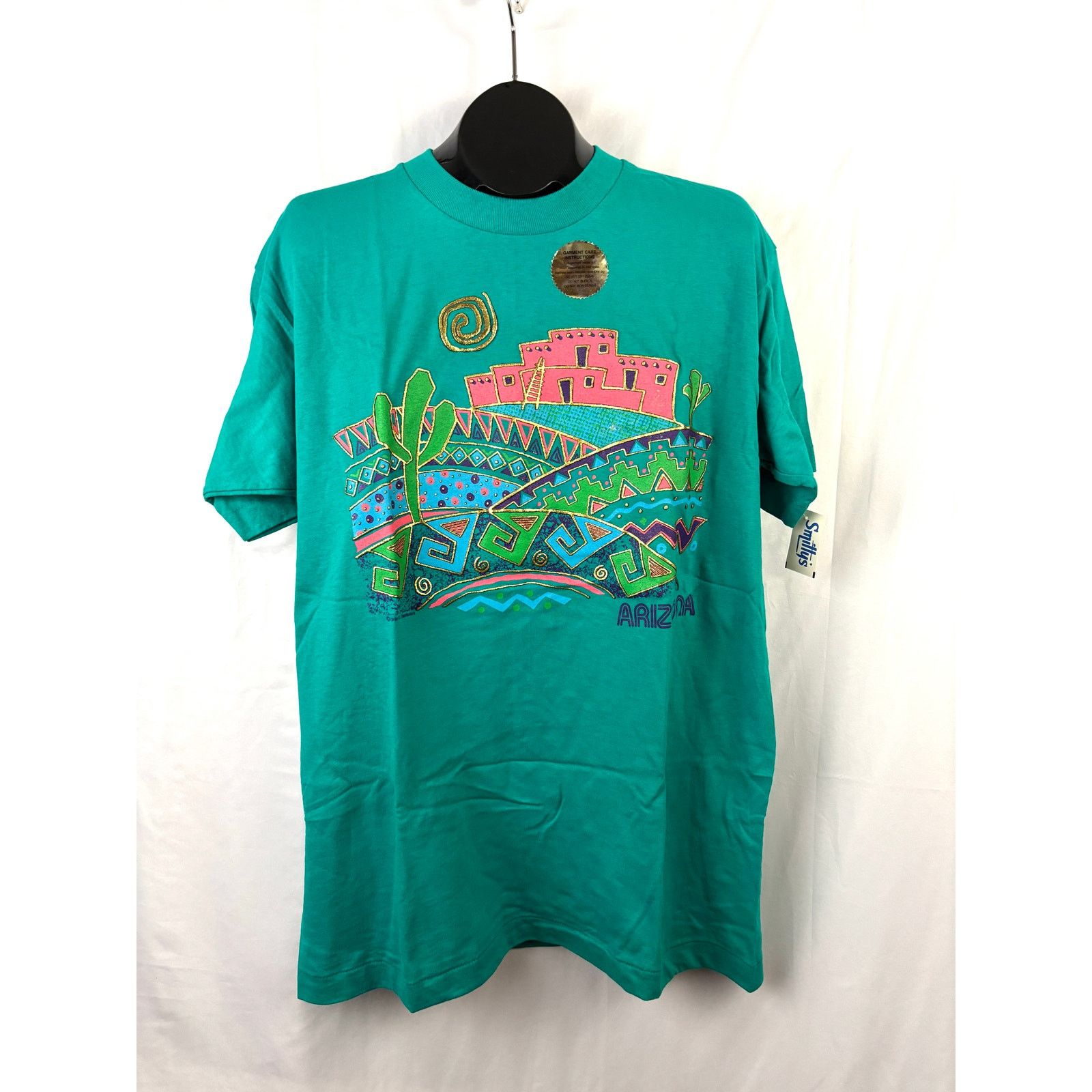 Vintage VTG Arizona Single Stitch Crewneck Tshirt Green Southwestern Size US L / EU 52-54 / 3 - 1 Thumbnail