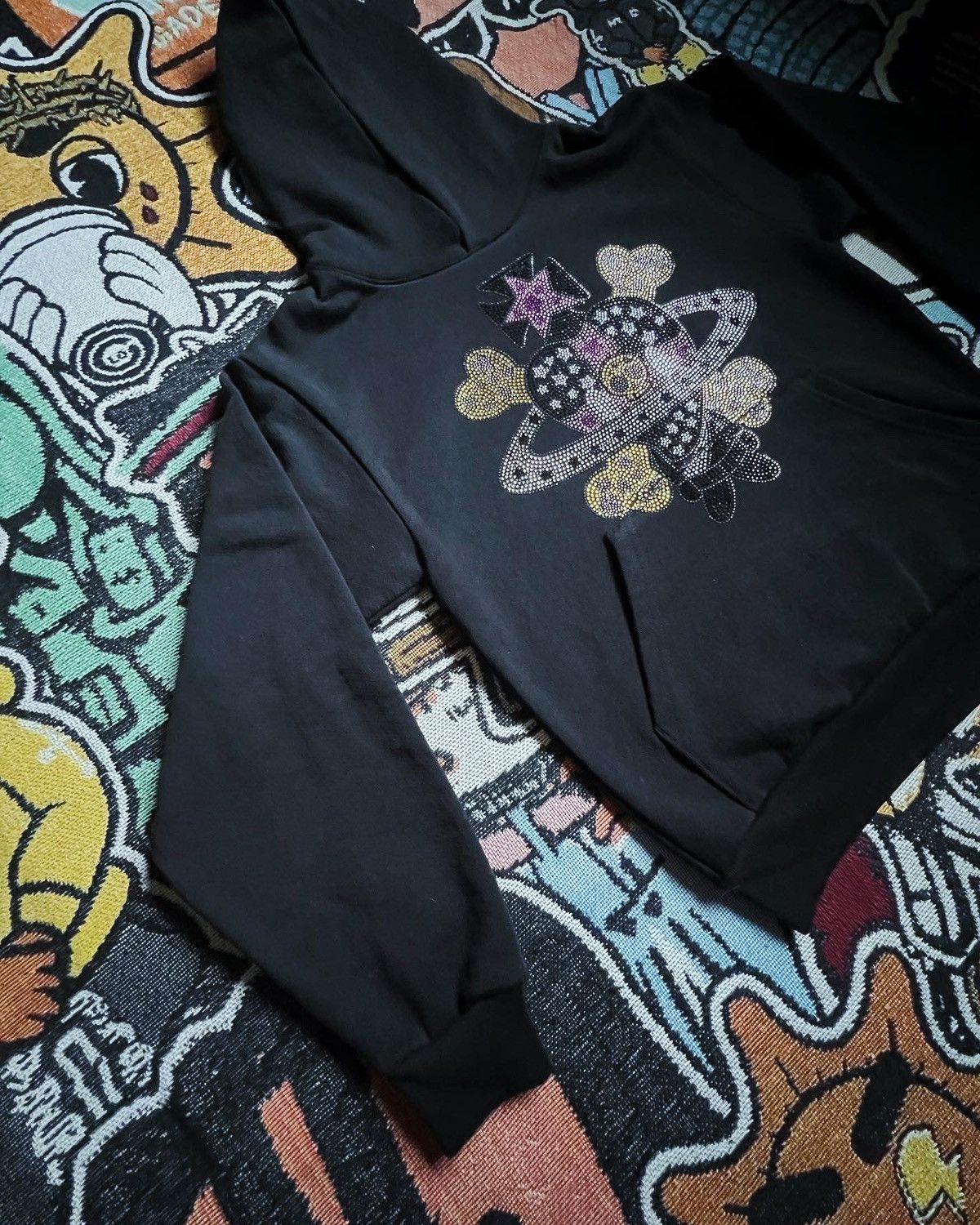Sukamii ⚰️Sukamii Rhinestone DeadHeart Hoodie⚰️ Size US S / EU 44-46 / 1 - 4 Thumbnail