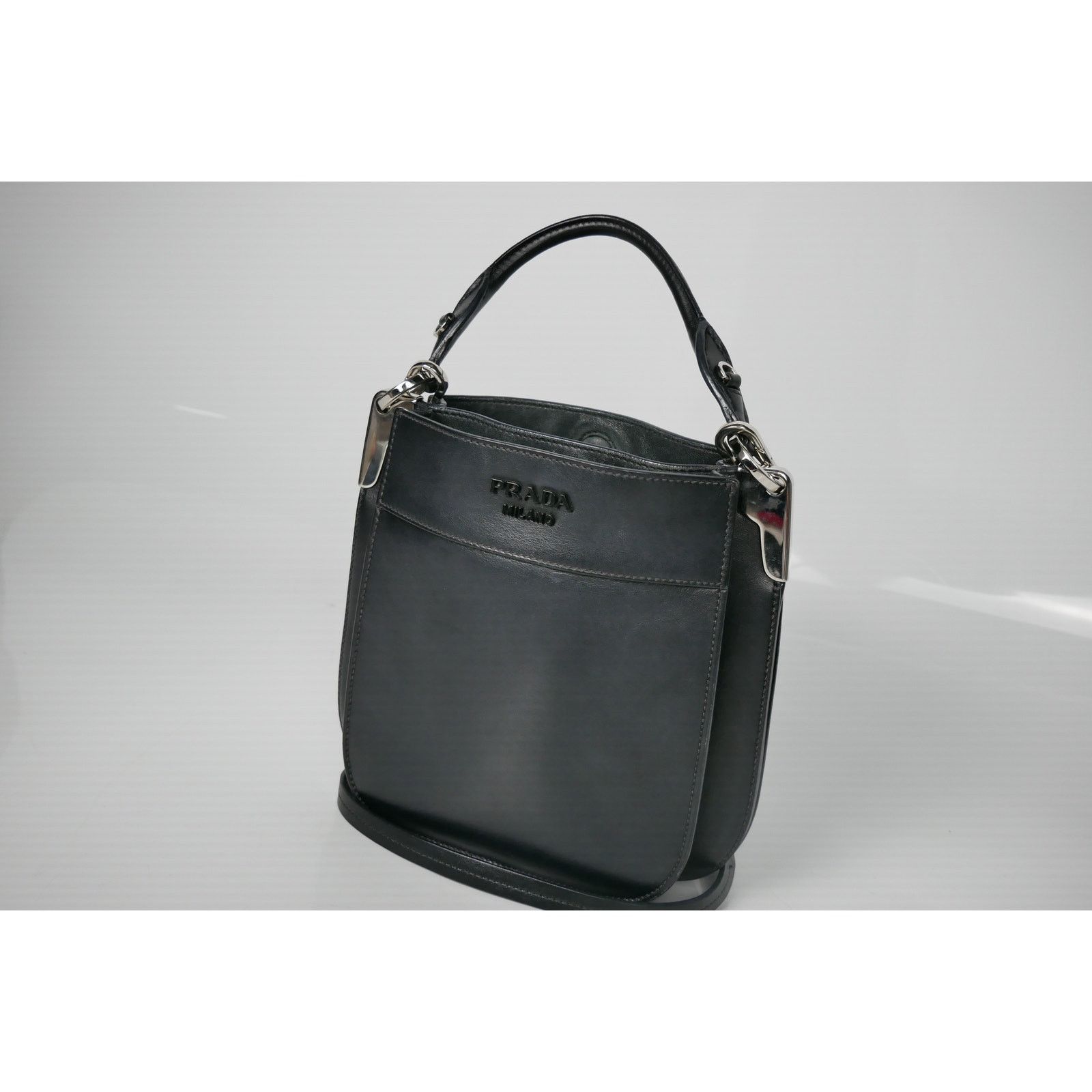 Prada Prada Nero City Calf Leather Margit Bag Size ONE SIZE - 2 Thumbnail
