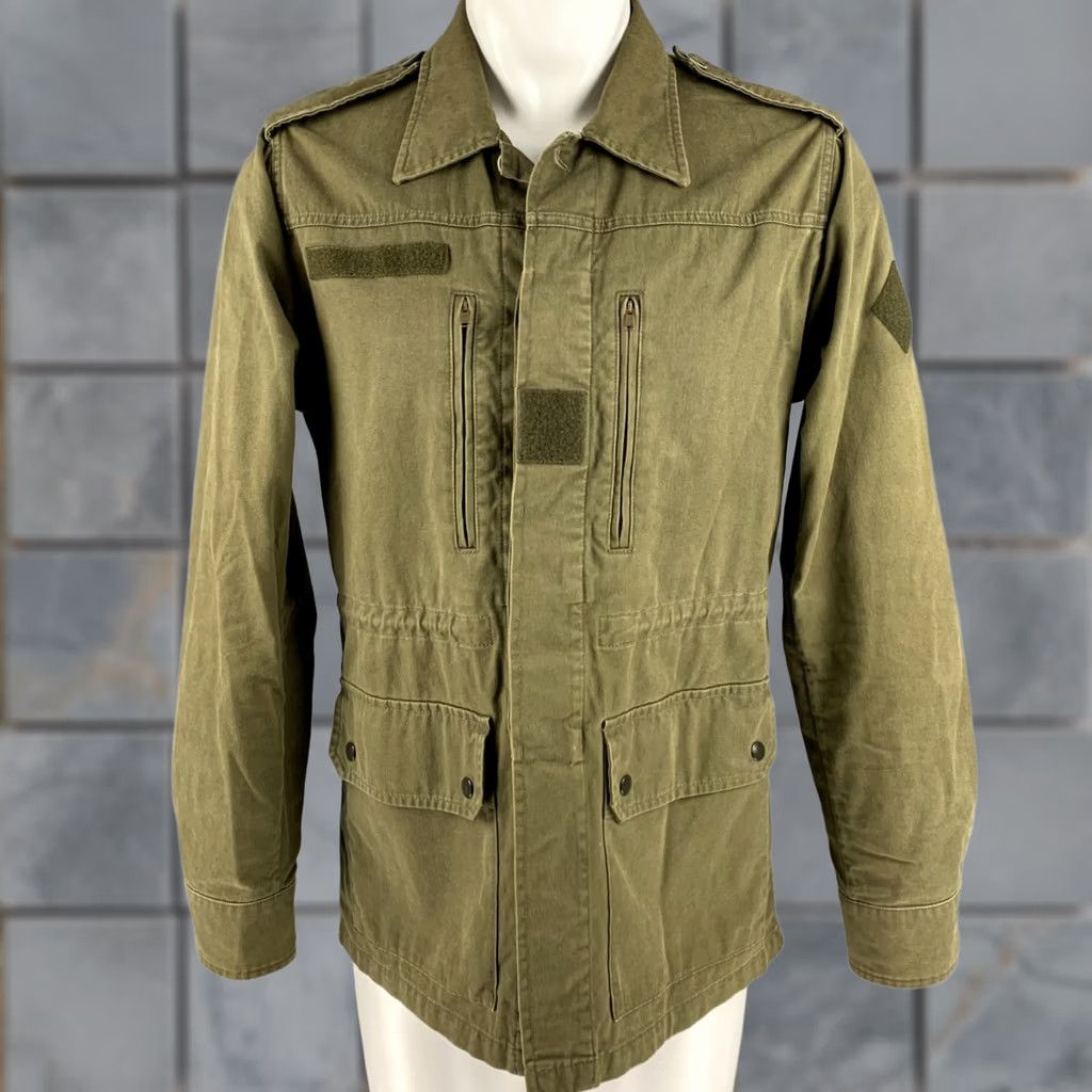 Yves Saint Laurent SAINT LAURENT Utility Jacket Size 38 Khaki Cotton Ramie Size US XXS / EU 40 - 1 Thumbnail