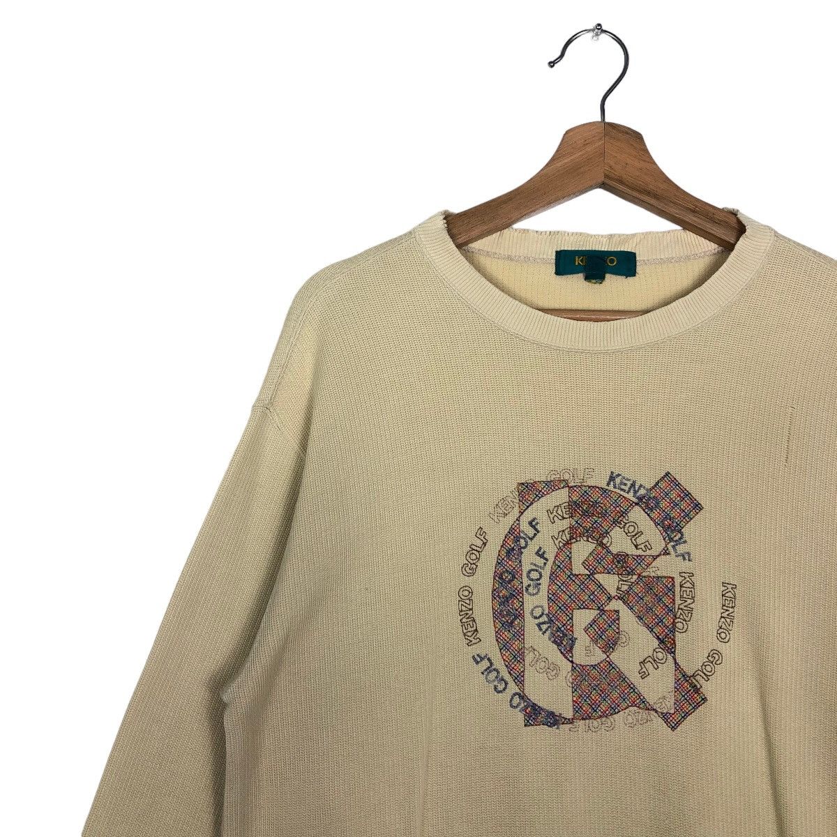 Japanese Brand 🔥90’s Vintage Distressed Sweatshirt Kenzo Embroidery Logo Size US M / EU 48-50 / 2 - 6 Thumbnail