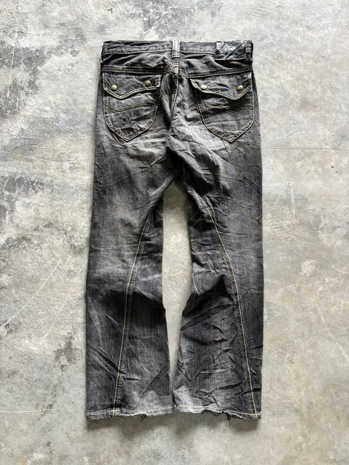 Tornado Mart FLARE lee rider distressed japanese twist denim biker style Size US 30 / EU 46 - 10 Thumbnail