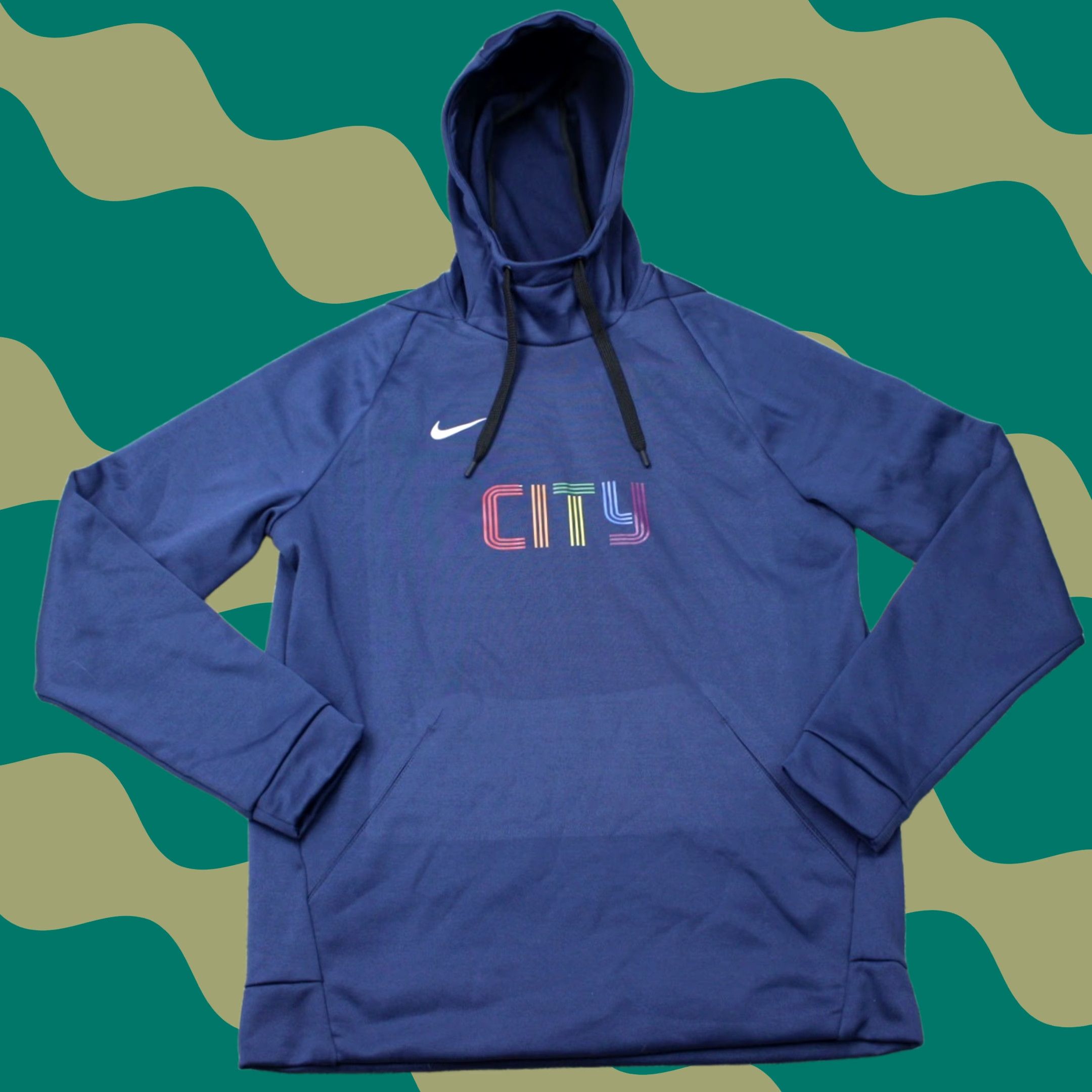 Nike Nike CITY Hoodie Mens Medium Blue Dri-Fit 100% Polyester Pullover Kangaroo Pocket Size US M / EU 48-50 / 2 - 1 Thumbnail