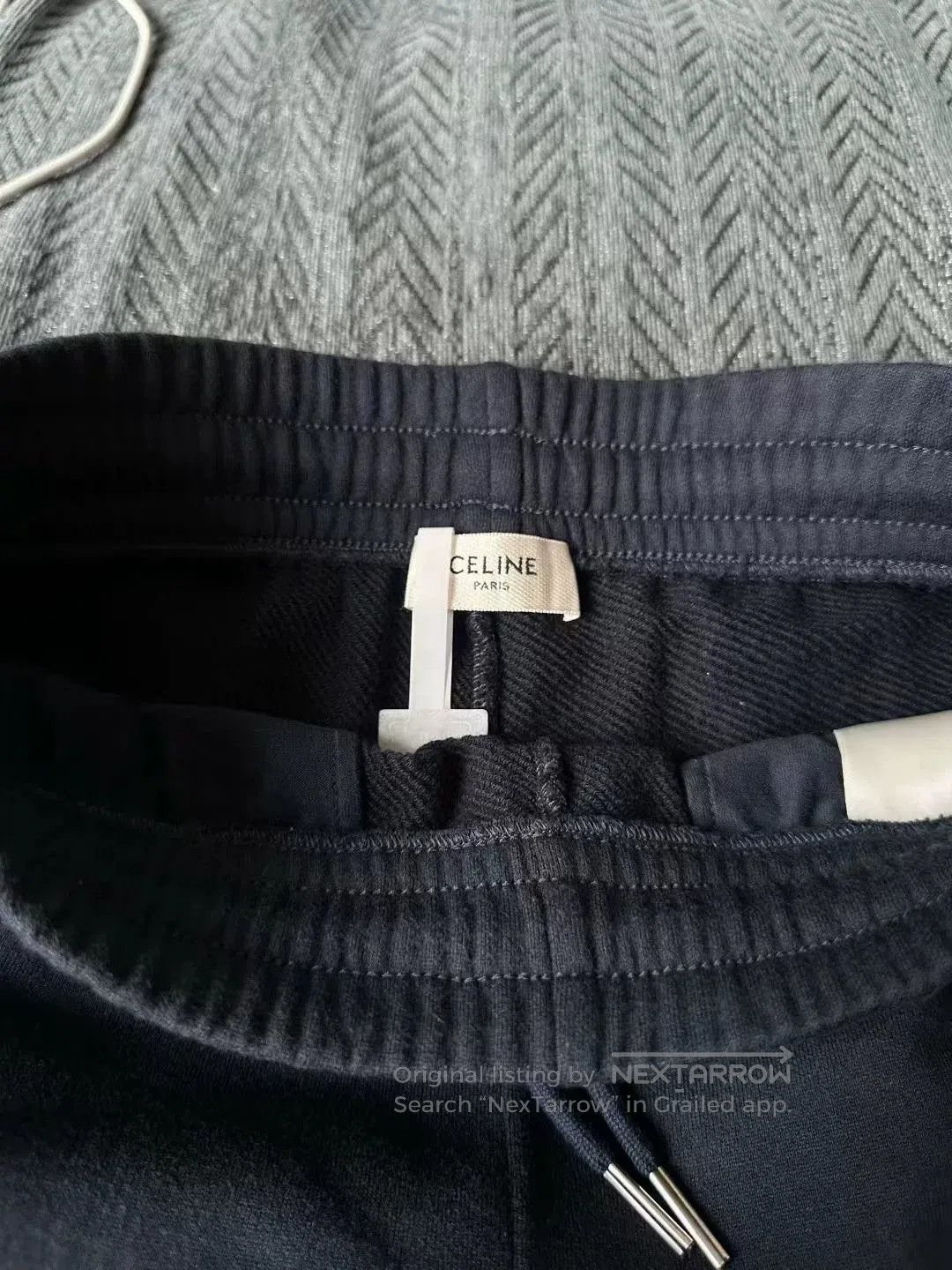Celine celine navy blue embroidered sweatpants. Size 22" - 3 Thumbnail