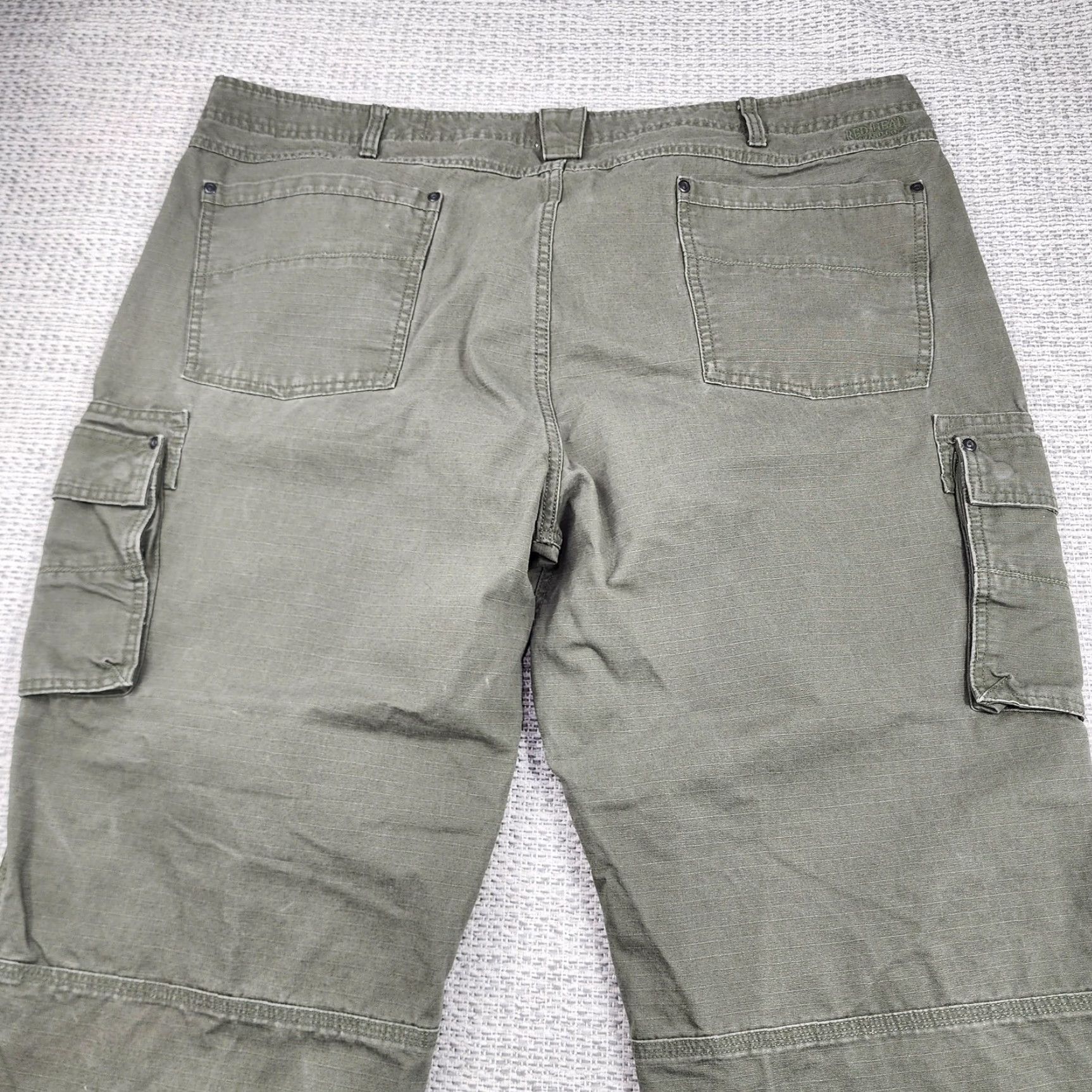 Olive RedHead Cargo Pants Mens 44x27 Olive Green Ripstop Double Knee Cargo Workwear Pants Mens 44 Olive Green Cotton Ripstop Regular Size US 44 / EU 60 - 5 Thumbnail