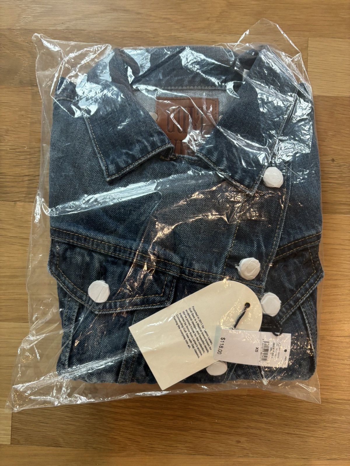 Cult Gaia Gap x Cult Gaia Asymmetrical Denim Jacket Size XS / US 0-2 / IT 36-38 - 3 Thumbnail