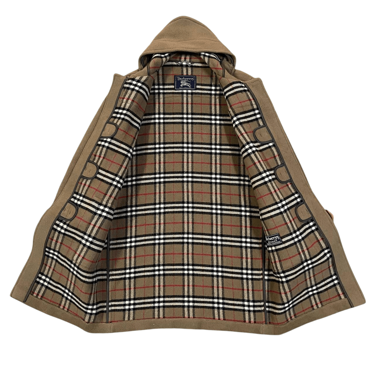 Burberry Vintage Burberry Nova Check Wool Duffle Coat Size US M / EU 48-50 / 2 - 7 Thumbnail