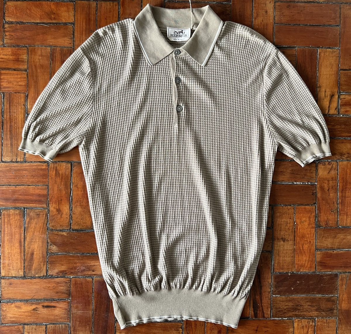 Hermes Hermes old money textured polo Size US M / EU 48-50 / 2 - 8 Thumbnail