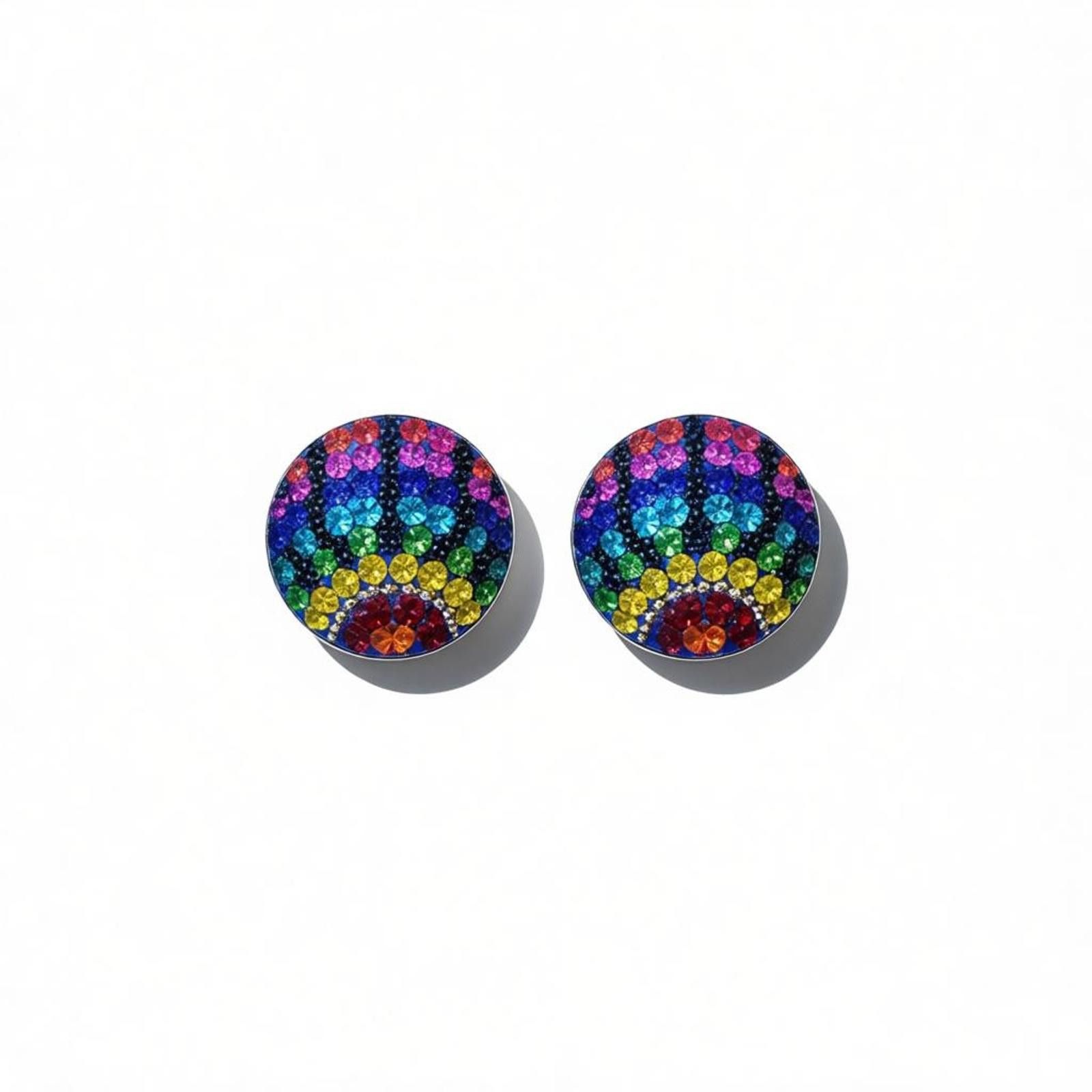The Unbranded Brand Rainbow Crystal Stud Earrings Size ONE SIZE - 1 Thumbnail