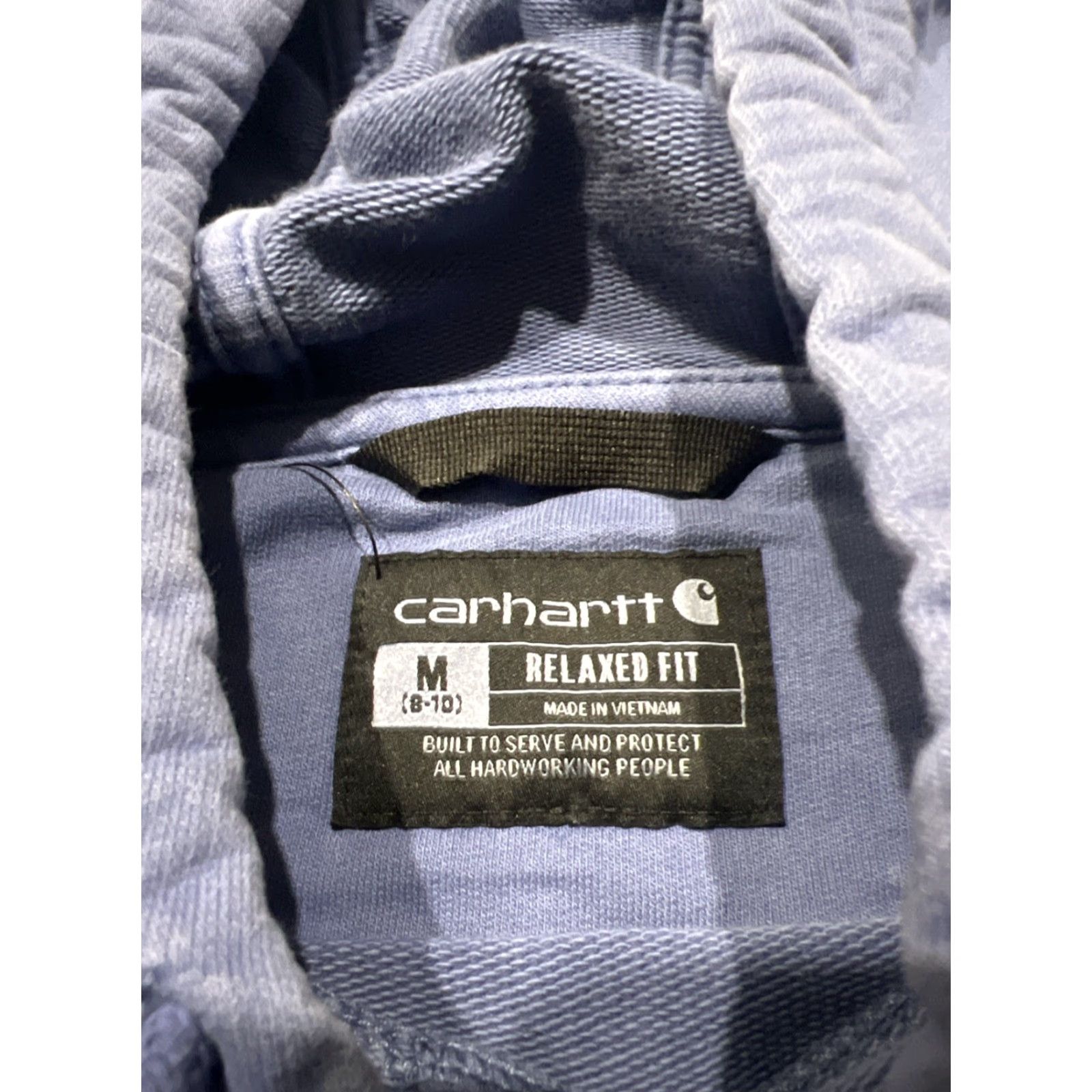 Carhartt Carhartt Womens Hoodie Pullover Navy Blue Size M Regular Hooded Pockets Sweatshirt Relaxed Fit Fleece Cotton Pullover Sweatshirt Activewear Vintage No Size M / US 6-8 / IT 42-44 - 4 Thumbnail