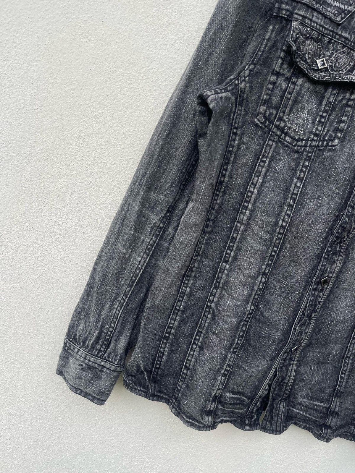 If Six Was Nine × Japanese Brand × Le Grande Bleu (L.G.B.) Semantic Design Wash Denim Western Shirt Size US S / EU 44-46 / 1 - 4 Thumbnail