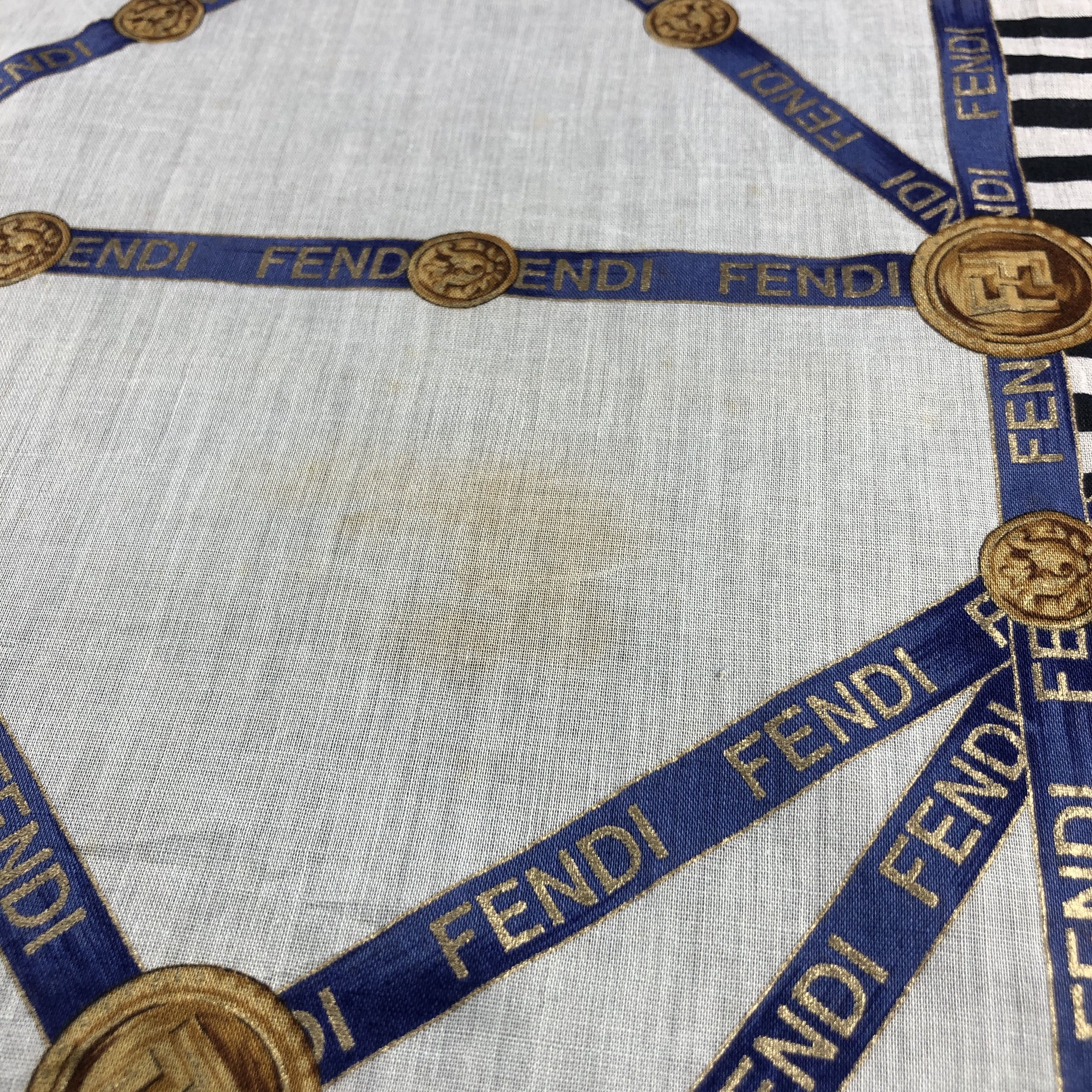 Vintage FEndI Monogram FF Handkerchief Neckerchief Bandana H2735 Size ONE SIZE - 5 Thumbnail