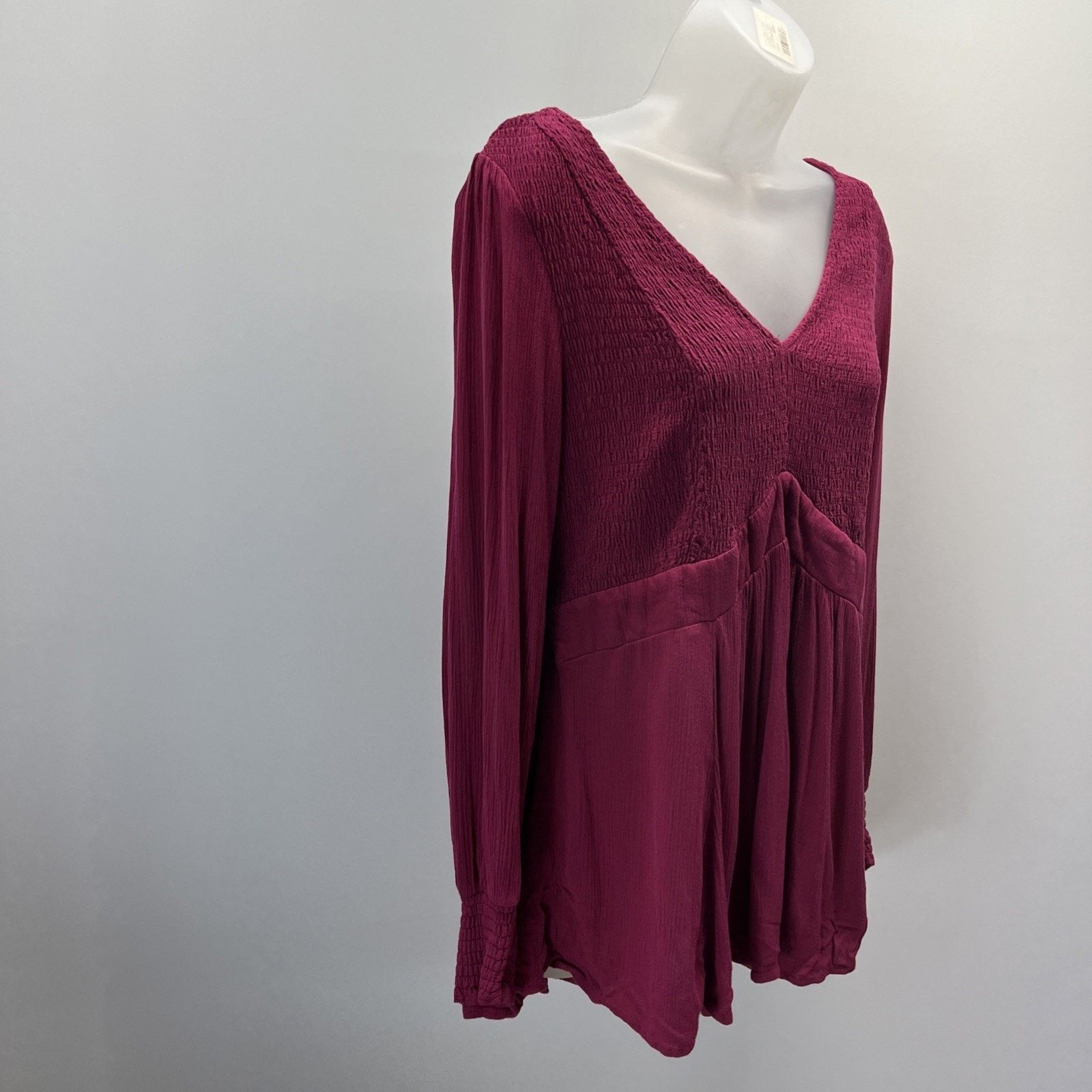 Other TORRID Size 1 Raspberry Bodice Empire Waist Tunic Top Size XS / US 0-2 / IT 36-38 - 2 Thumbnail