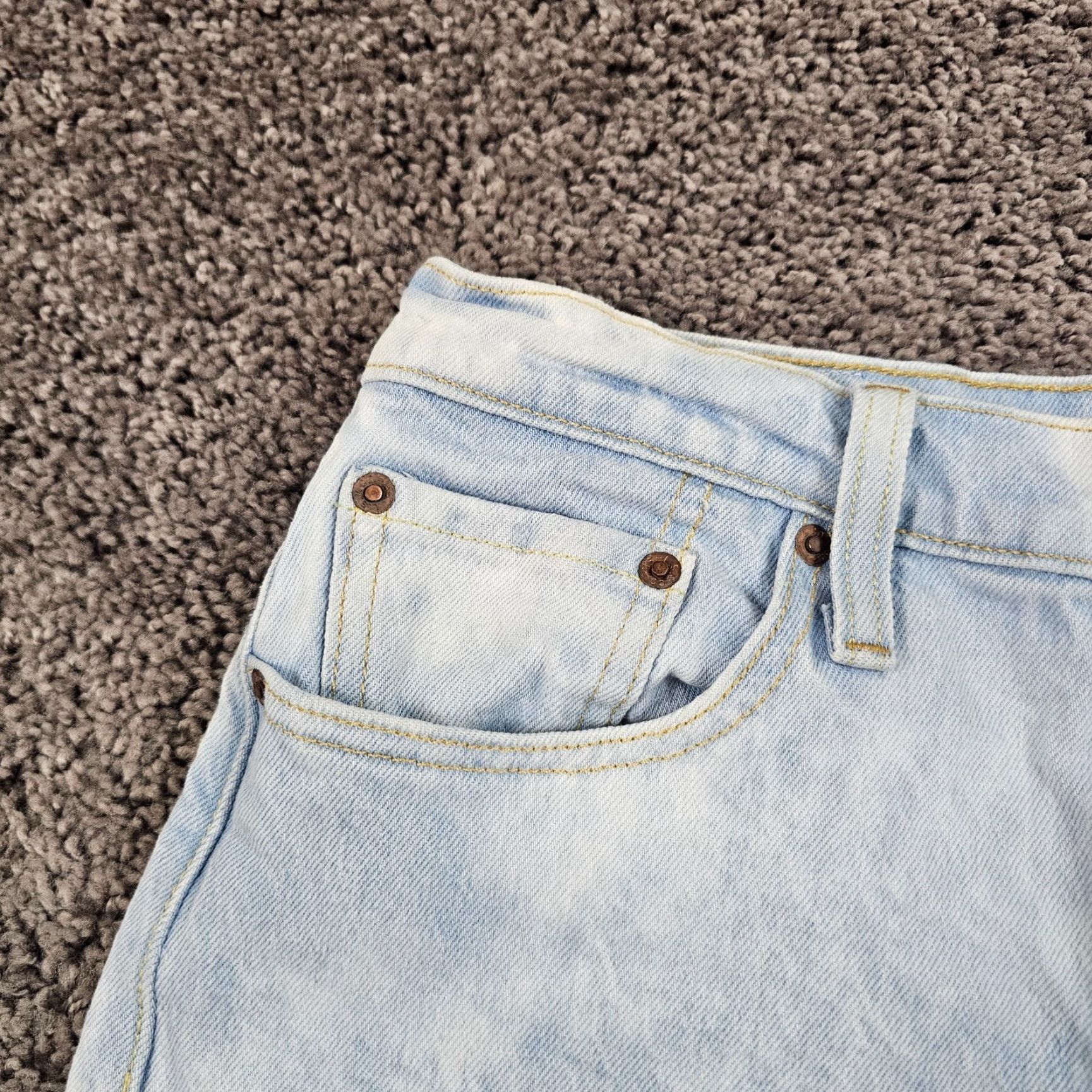 Levi's 501 Womens Jeans Skinny High Rise Light Wash Stretch 27