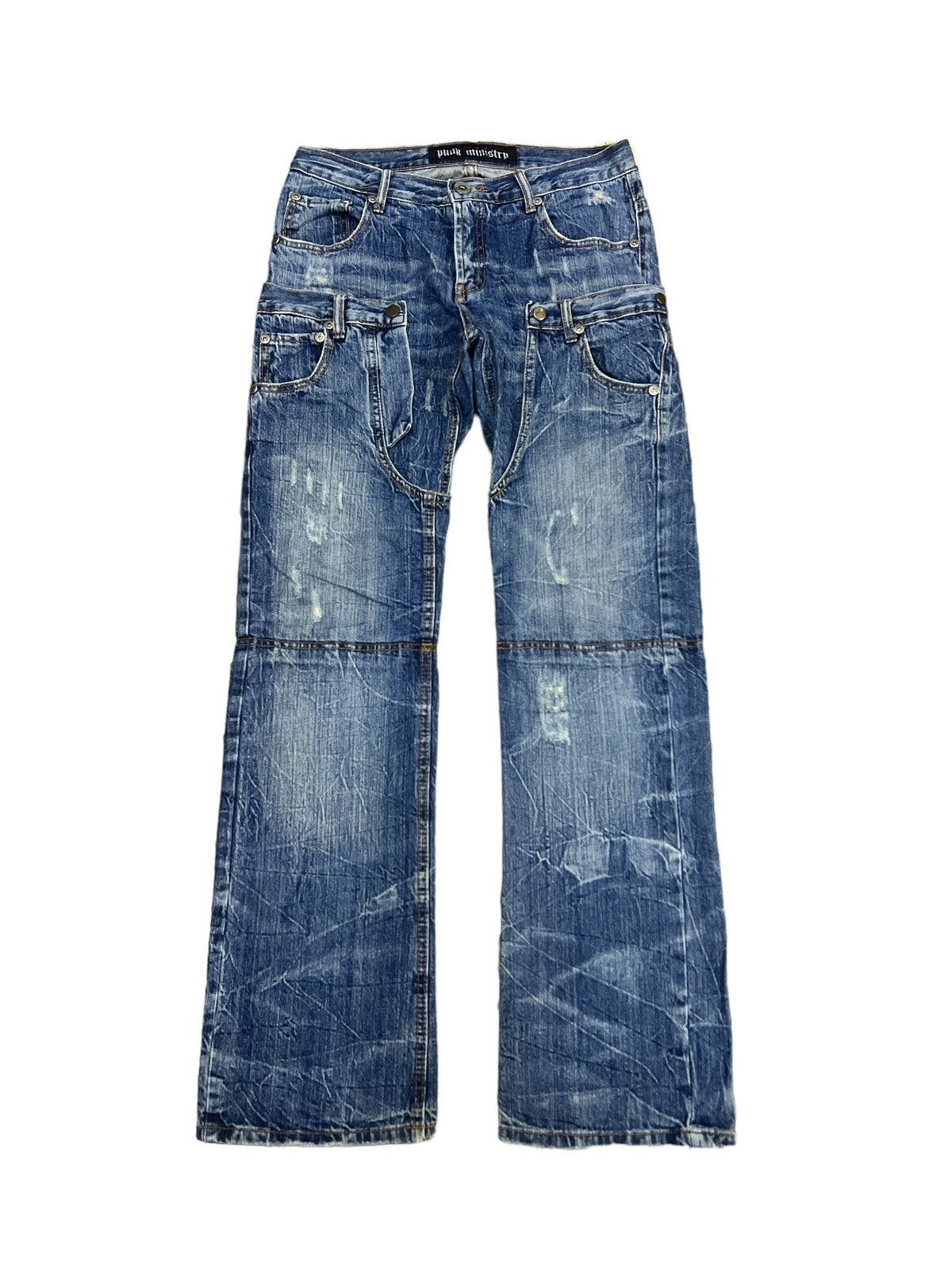 SICK‼️PUNK MINISTER DISTRESSED DENIM PANT