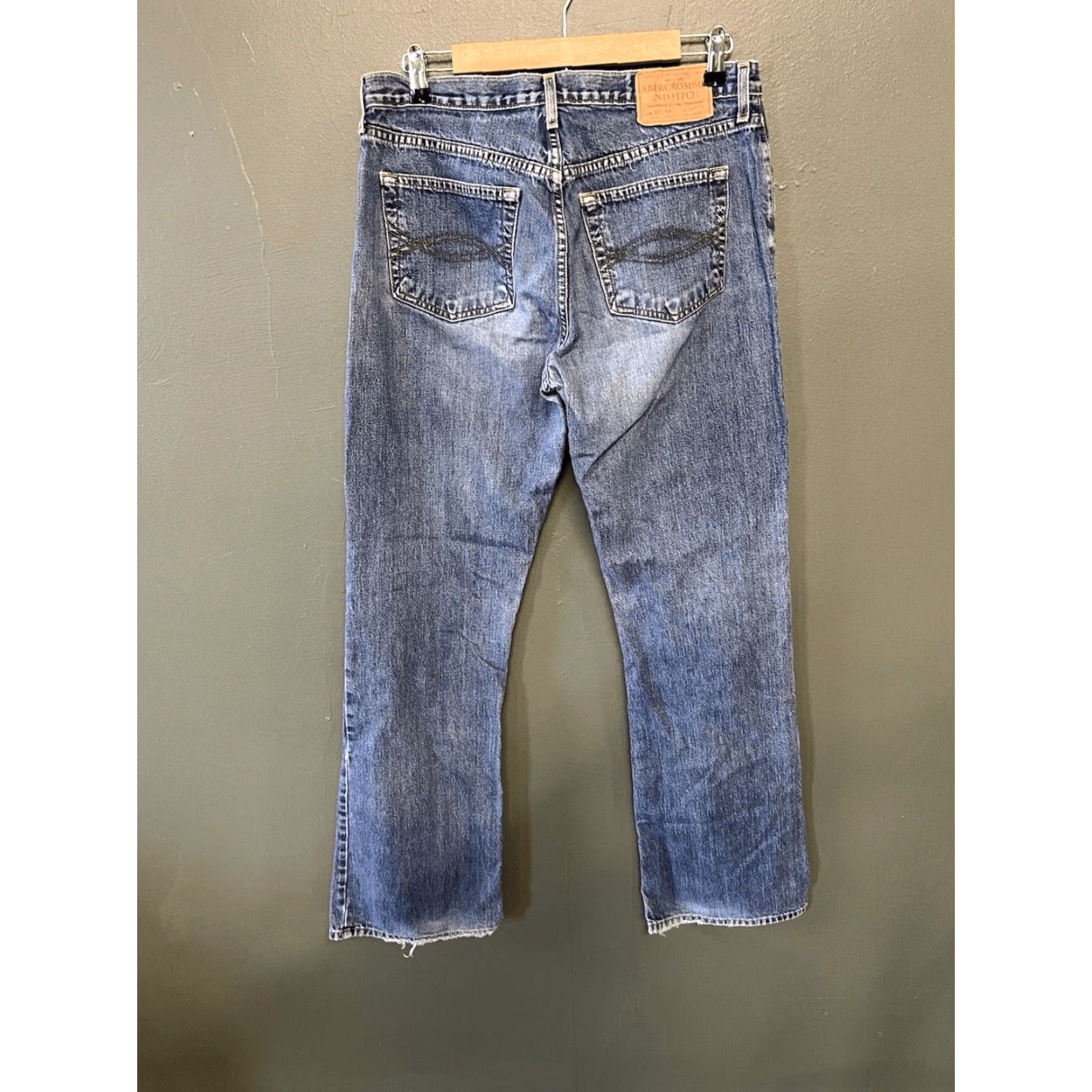 Abercrombie & Fitch Abercrombie & Fitch Womens Jeans Blue Denim Straight 10 Tall Size 10L x 32 Regular Fit Size 32" / US 10 / IT 46 - 2 Thumbnail