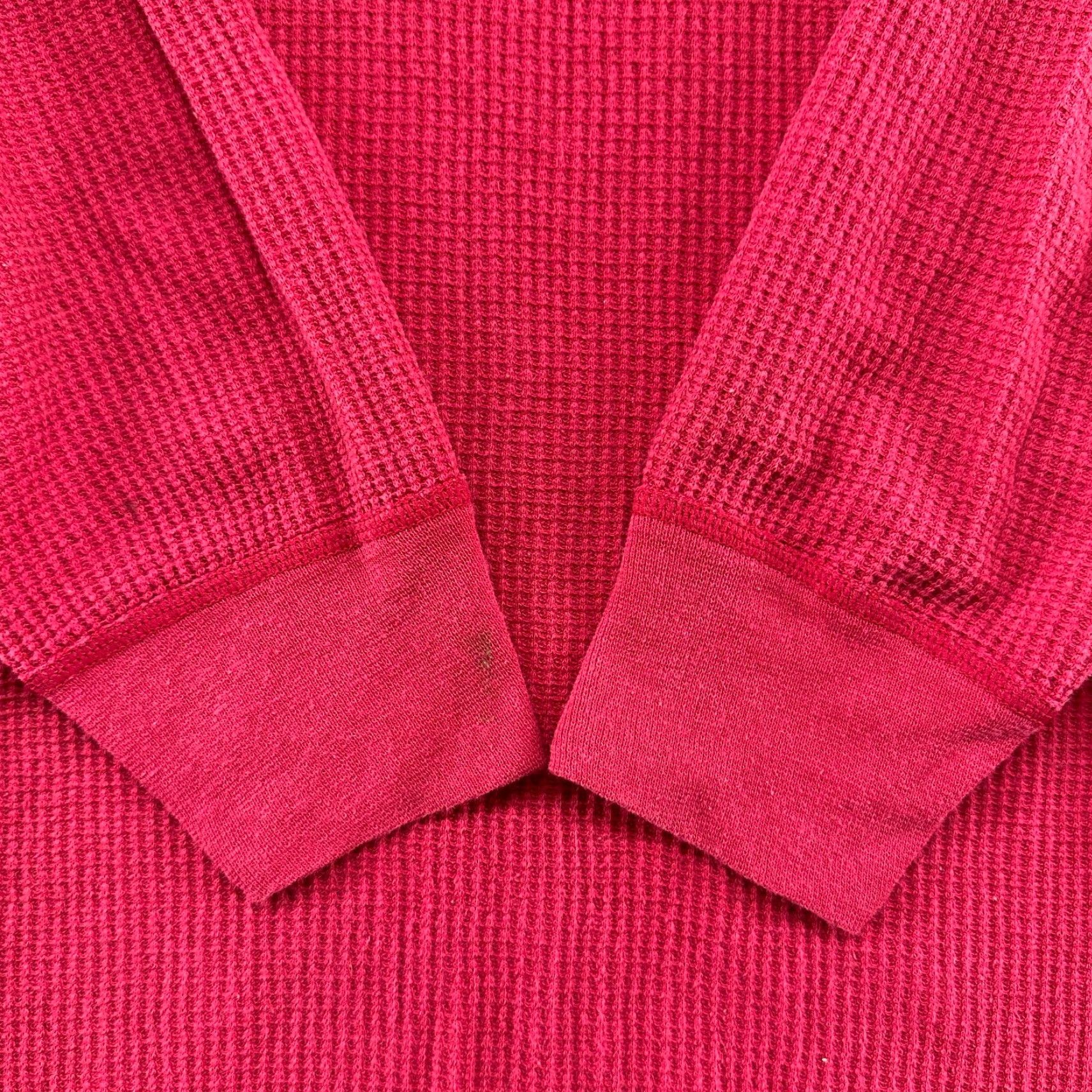 Vintage VINTAGE Gitano Shirt Mens L Red Pullover Thermal Waffle Knit Cotton Solid Embroidered 90s Mens L Red Coat? Size US L / EU 52-54 / 3 - 3 Thumbnail