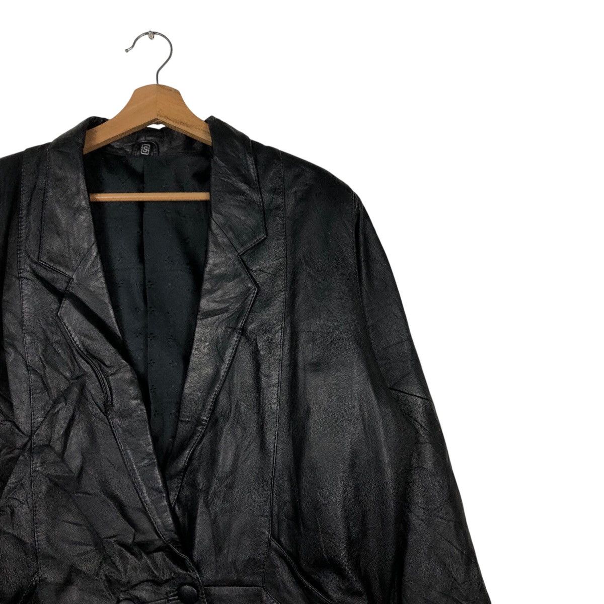 Japanese Brand × Vintage 📌Vintage Unknown Brand Biker Leather Jacket Issey Miyake Size US S / EU 44-46 / 1 - 6 Thumbnail