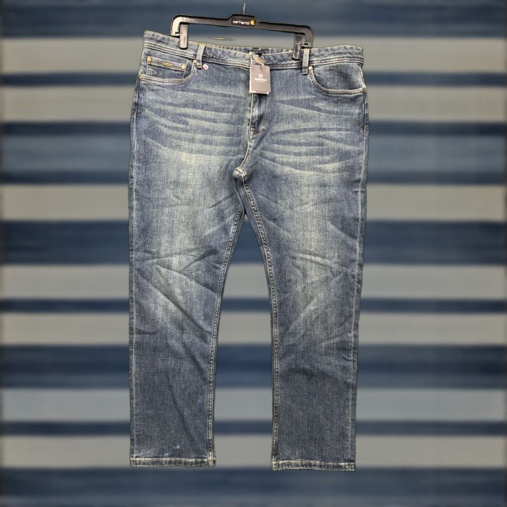 Skin VINTAGE Baer Skin Jeans Men's 44 Waist Casual Slim Straight Denim Stretch Logo 90s Blue Size US 44 / EU 60 - 1 Thumbnail