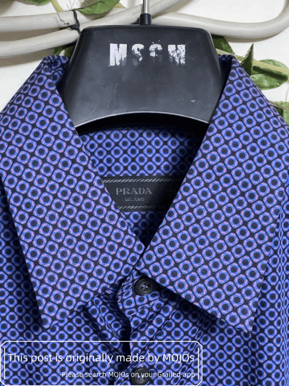 Prada Sz 41 Prada Pattern Shirt mojos321227 Size US L / EU 52-54 / 3 - 3 Thumbnail