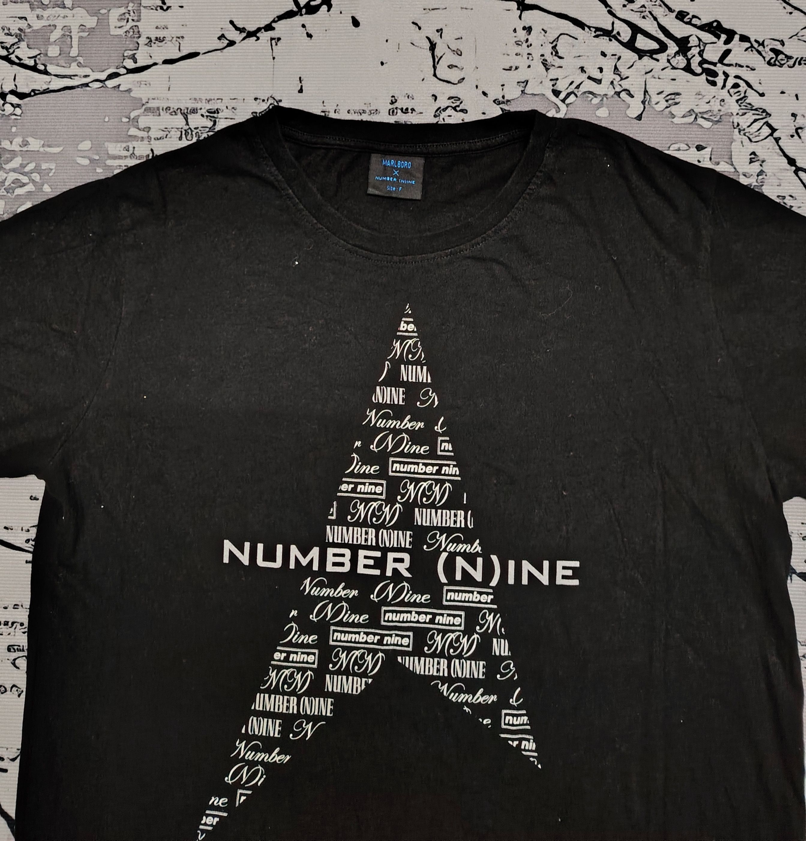 Number (N)ine Number (N)ine Marlboro Star Logo Tshirt Black Size US M / EU 48-50 / 2 - 2 Thumbnail