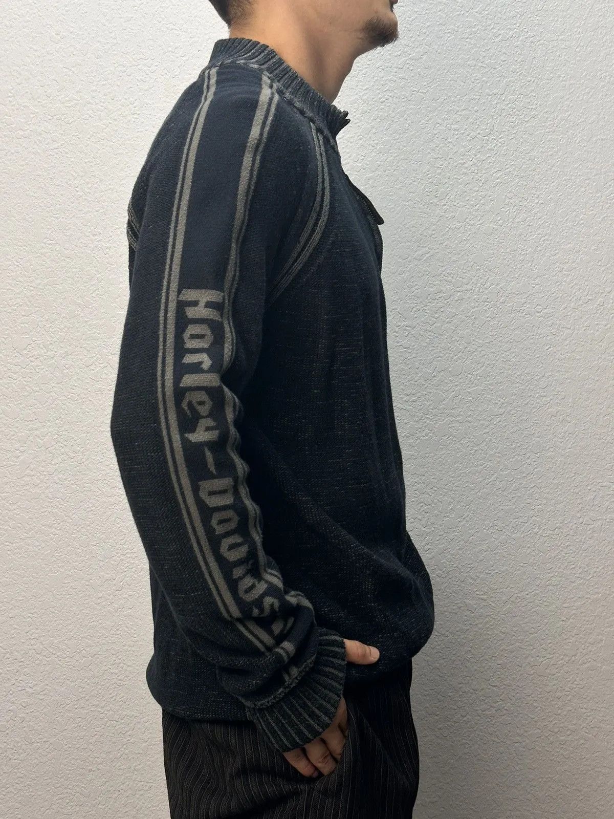 Harley Davidson 👉 Y2K Avantgarde Distressed Sweater Harley Davidson Japan Size US L / EU 52-54 / 3 - 3 Thumbnail