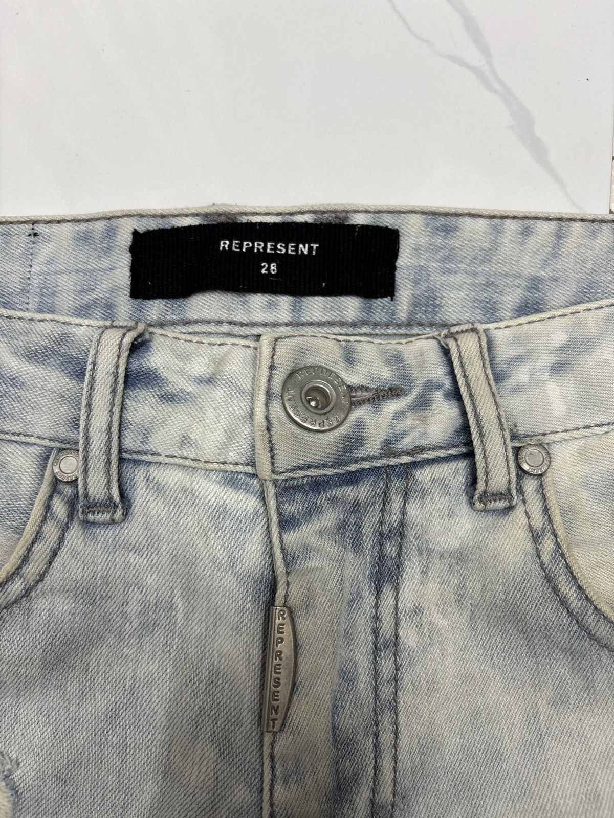 Represent Clo. REPRESENT DESTROYER DENIM RIRI ZIP SKINNY JEANS Size US 28 / EU 44 - 8 Thumbnail