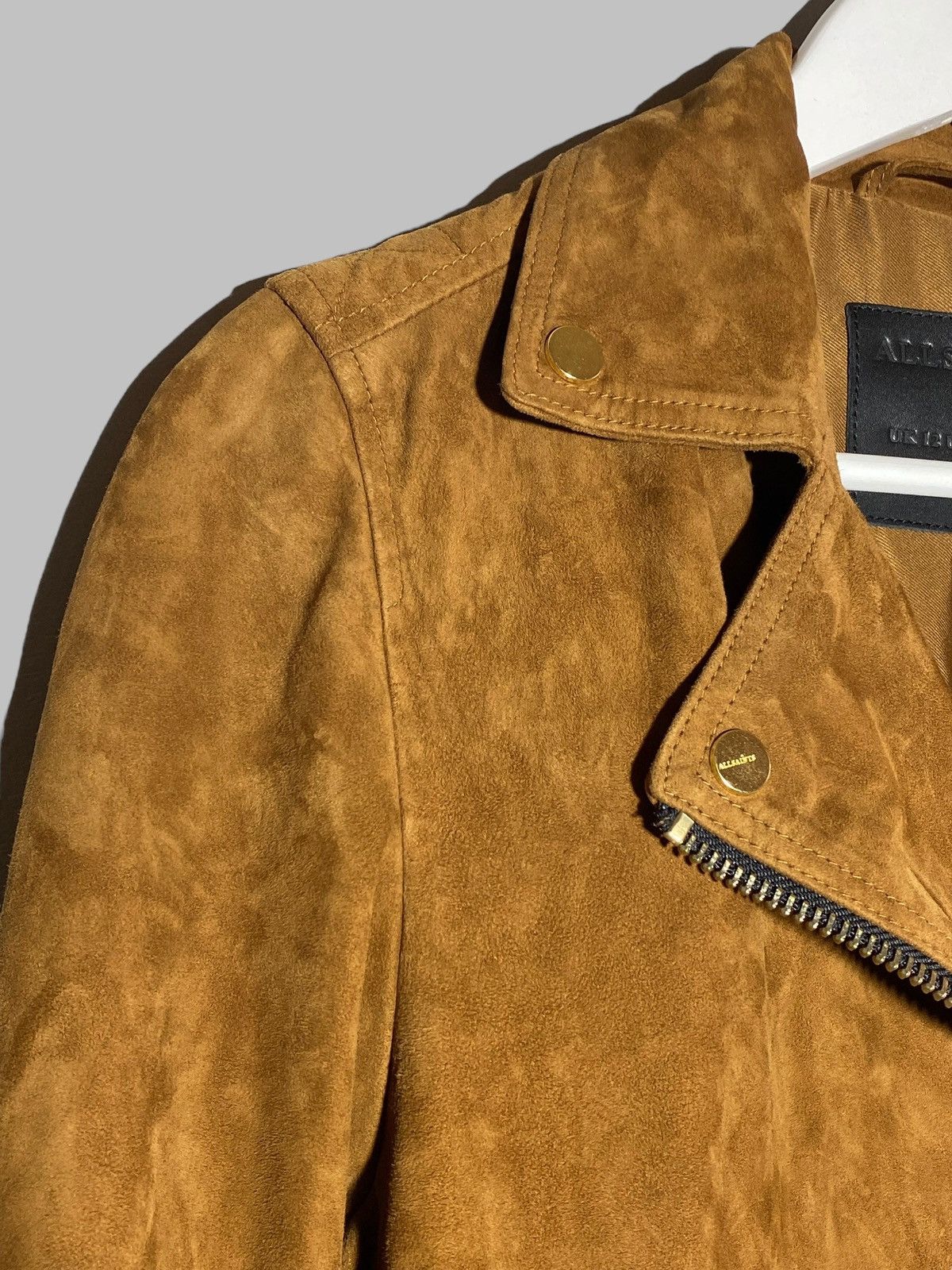 Allsaints All Saints Suede Dalby Biker Leather Jacket Size M / US 6-8 / IT 42-44 - 9 Thumbnail
