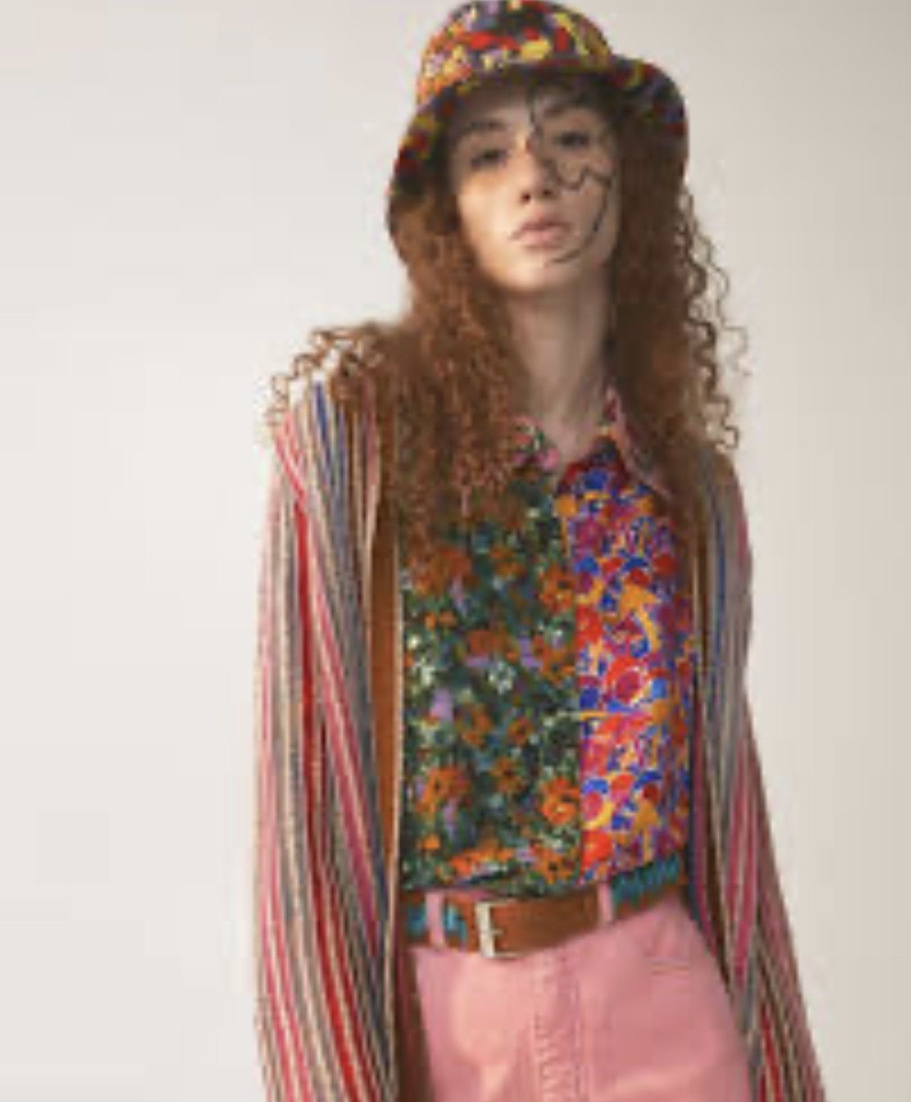 Designer × Missoni 🍄 Missoni silk blend floral patchwork mushrooms shirt blouse Size M / US 6-8 / IT 42-44 - 2 Thumbnail