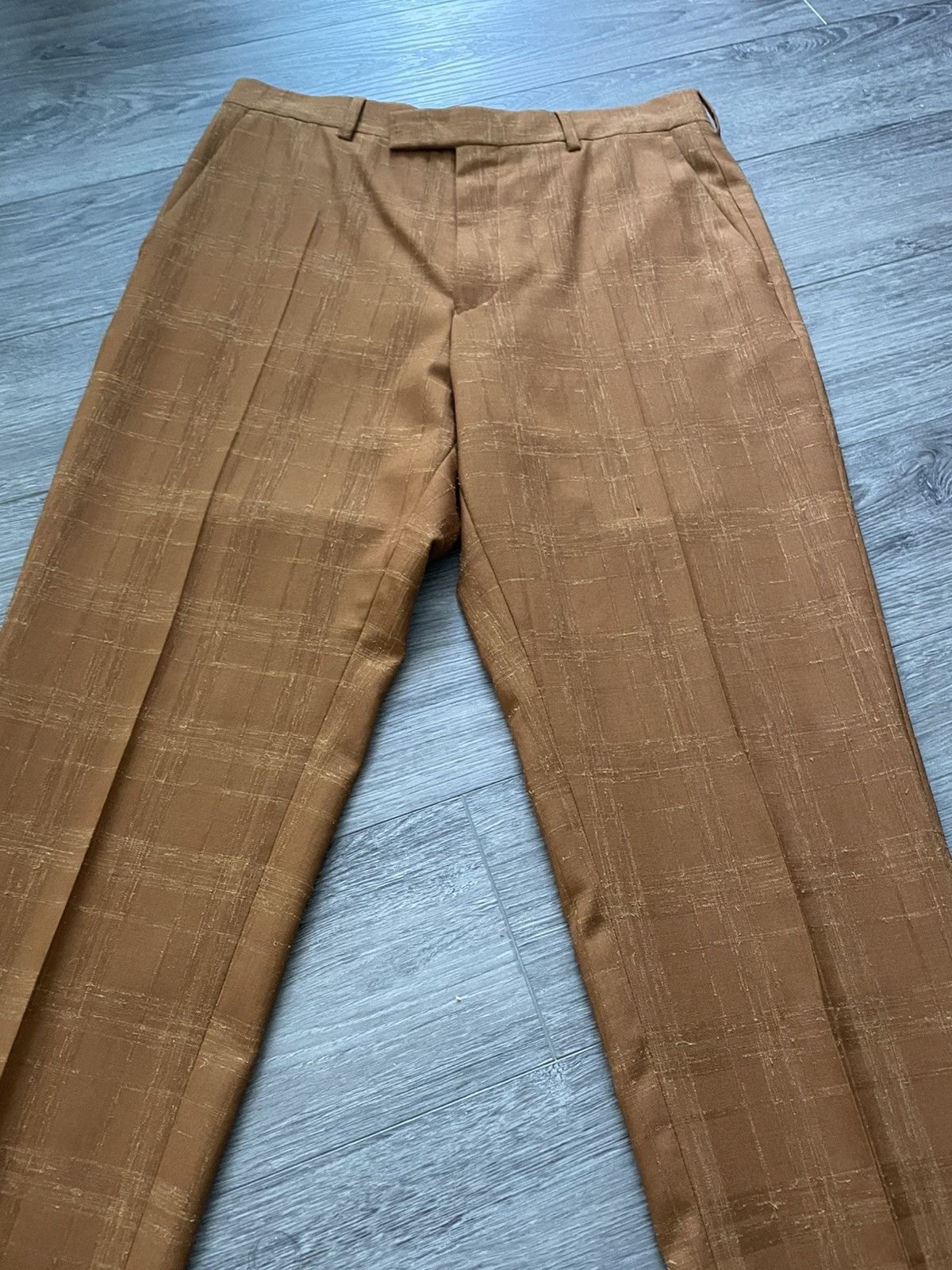 Paul Smith Orange/Rust Wool Check Trouser Size US 32 / EU 48 - 3 Thumbnail