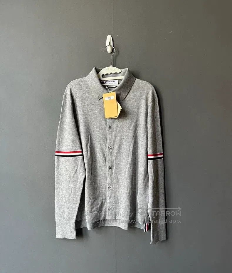 Thom Browne Thom Browne Gray Double Sleeve Label Wool Cardigan Size US L / EU 52-54 / 3 - 1 Thumbnail