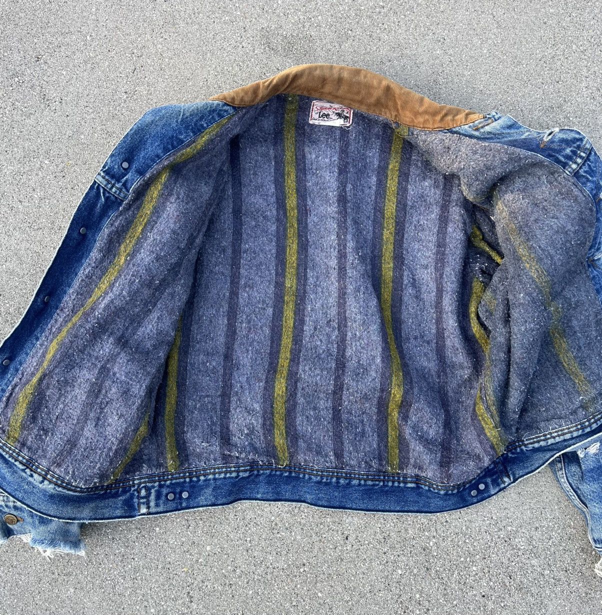 Lee Vintage Lee Storm Rider Wool Blanket Lined Denim Jean Jacket Size US L / EU 52-54 / 3 - 2 Thumbnail
