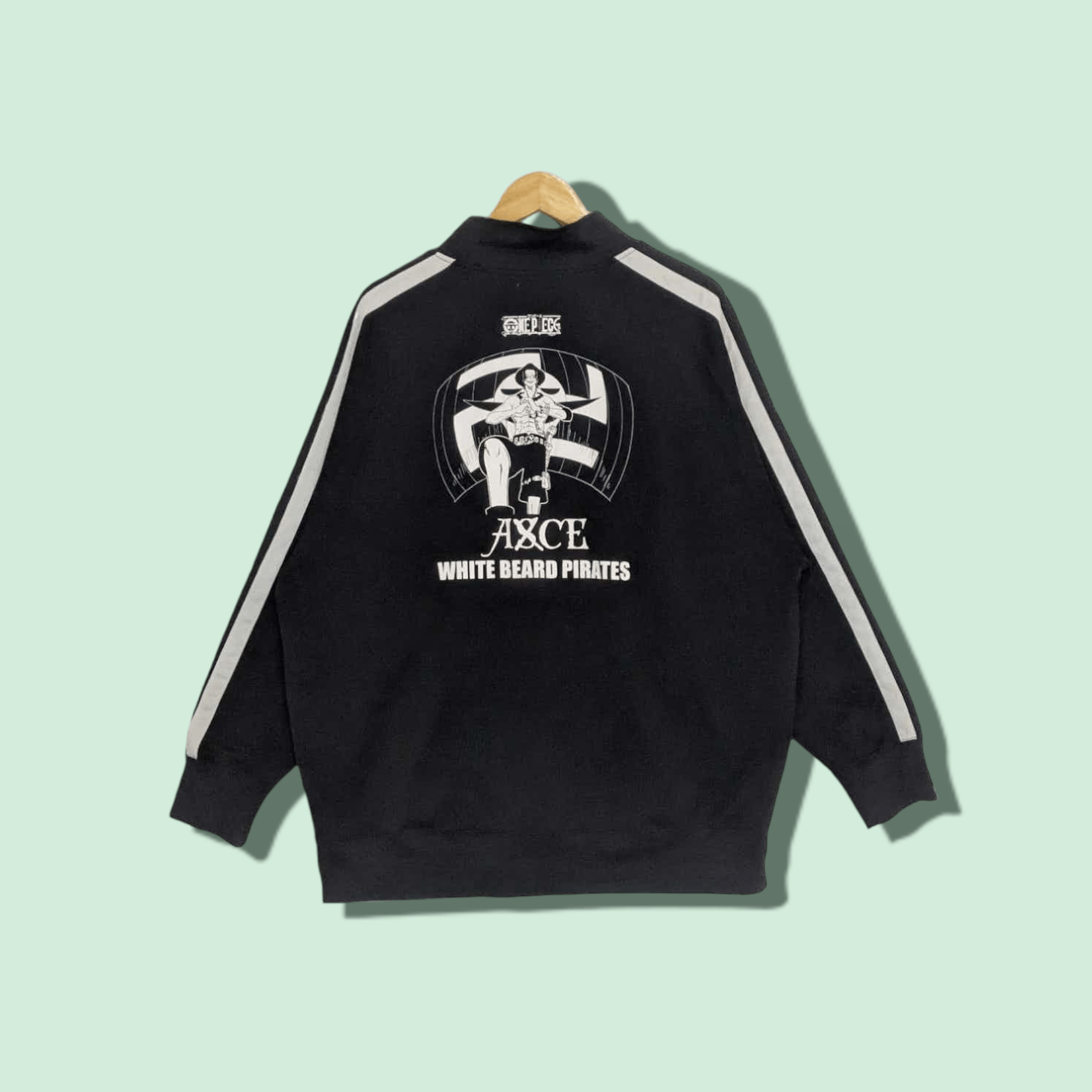 Anime ONE PIECE Ace White Beard Pirates Anime Training Jacket Size US XXL / EU 58 / 5 - 1 Thumbnail
