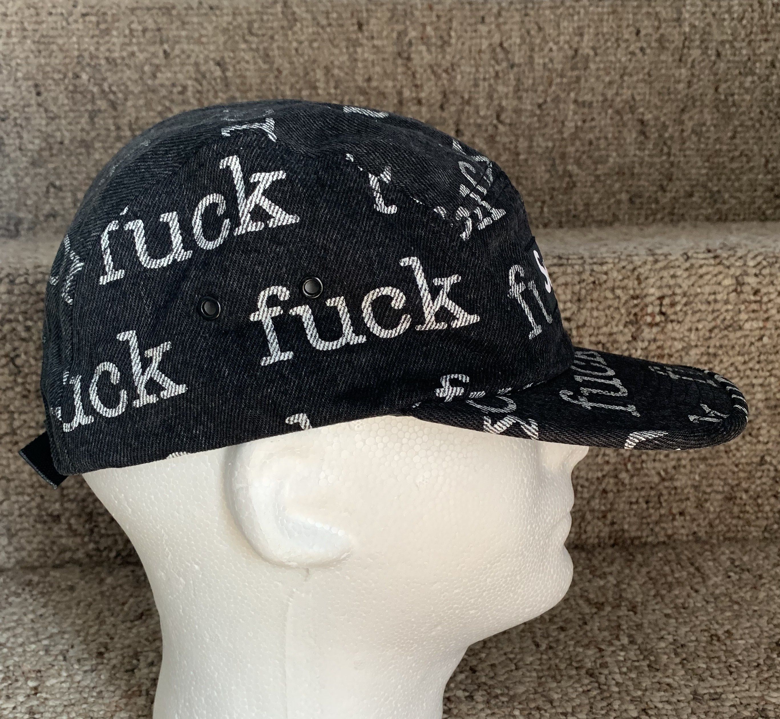 Supreme S/S 2013 Supreme Fuck Denim Camp Hat Size ONE SIZE - 4 Thumbnail