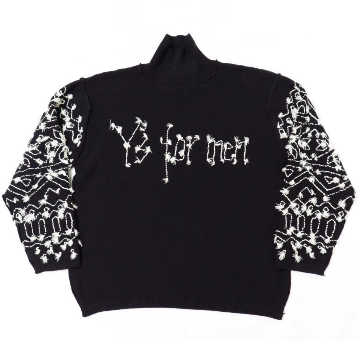 Yohji Yamamoto Y's for men Logo Embroidered Reversible Wool Knit Sweater Size US L / EU 52-54 / 3 - 7 Thumbnail