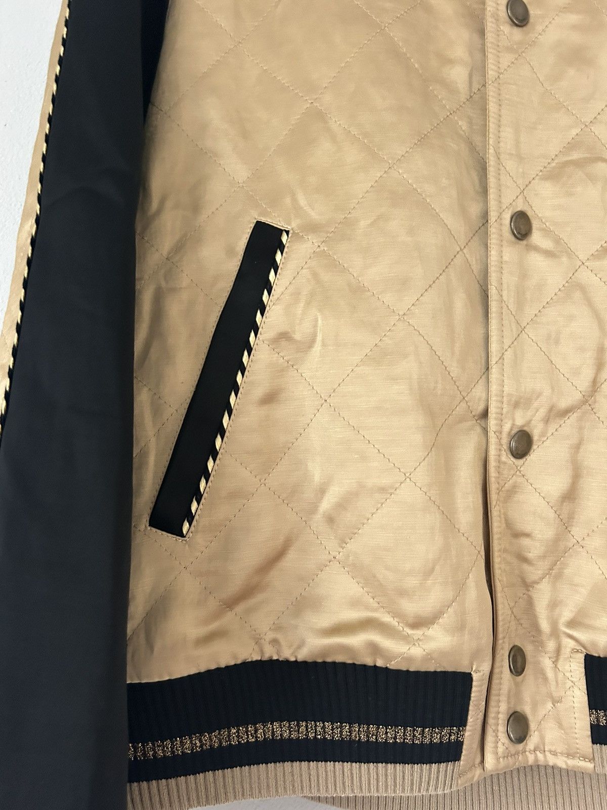 Saint Laurent Paris Gold Satin Teddy Bomber Jacket Size US M / EU 48-50 / 2 - 11 Thumbnail
