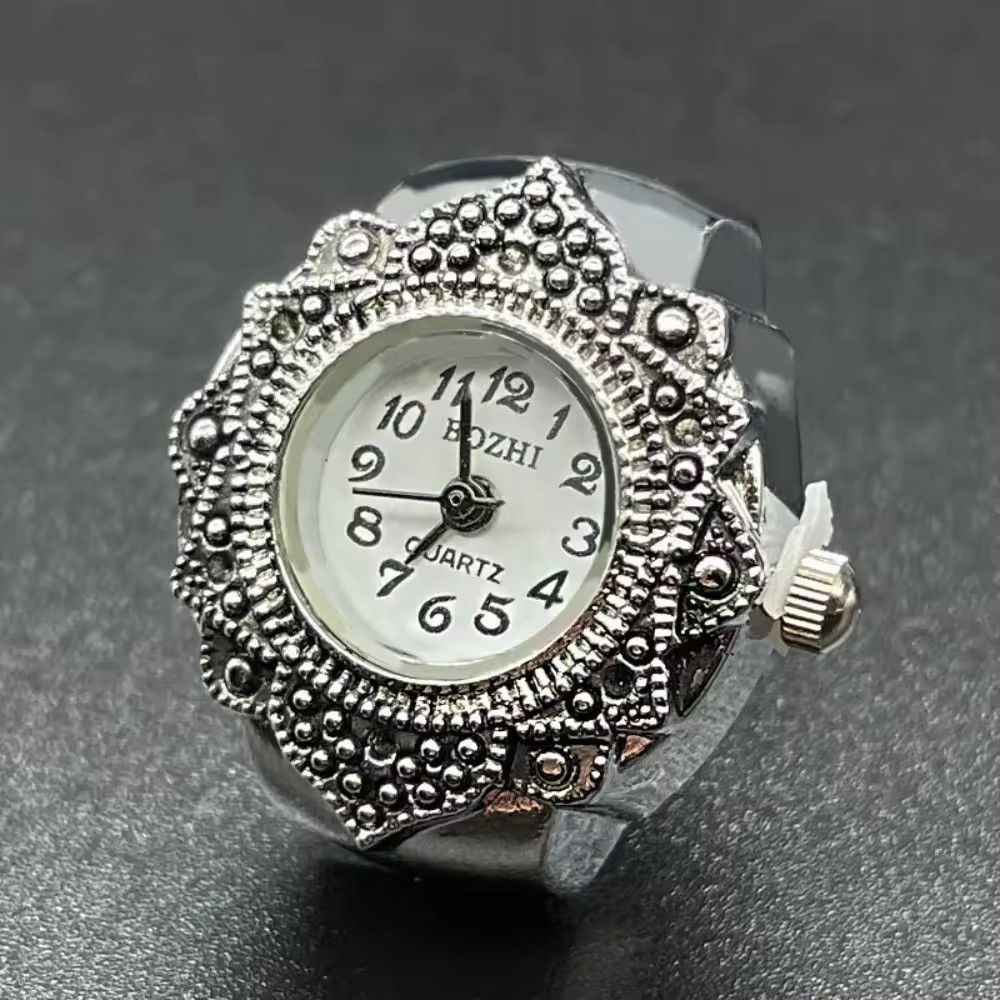 Jewelry × Vintage Finger Watch Ring Adjustable Ring Retro Vintage Style Size ONE SIZE - 3 Thumbnail