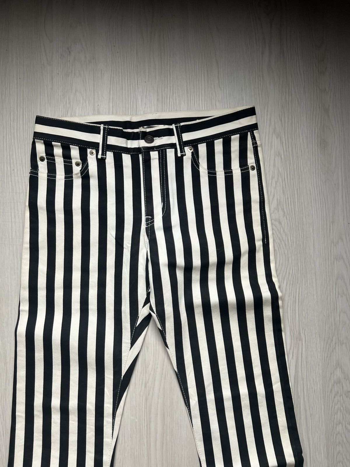 Hedi Slimane × Saint Laurent Paris SS13 Saint Laurent Hedi Slimane Striped Jeans Size US 29 - 3 Thumbnail