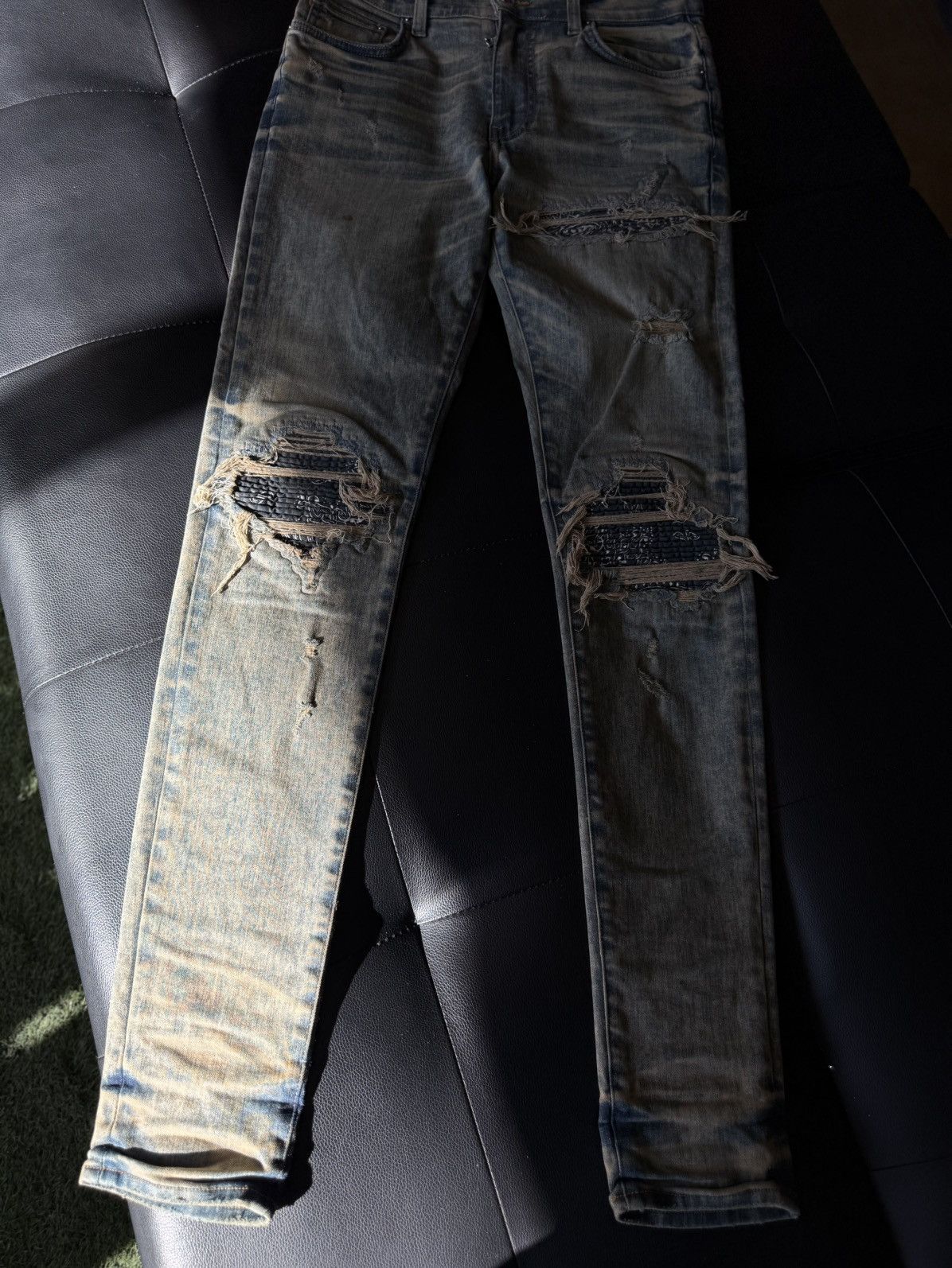 Amiri Amiri Blue Jeans Blue Bandanna Patch Size 30 Flawless 🧼 Size US 30 / EU 46 - 2 Thumbnail