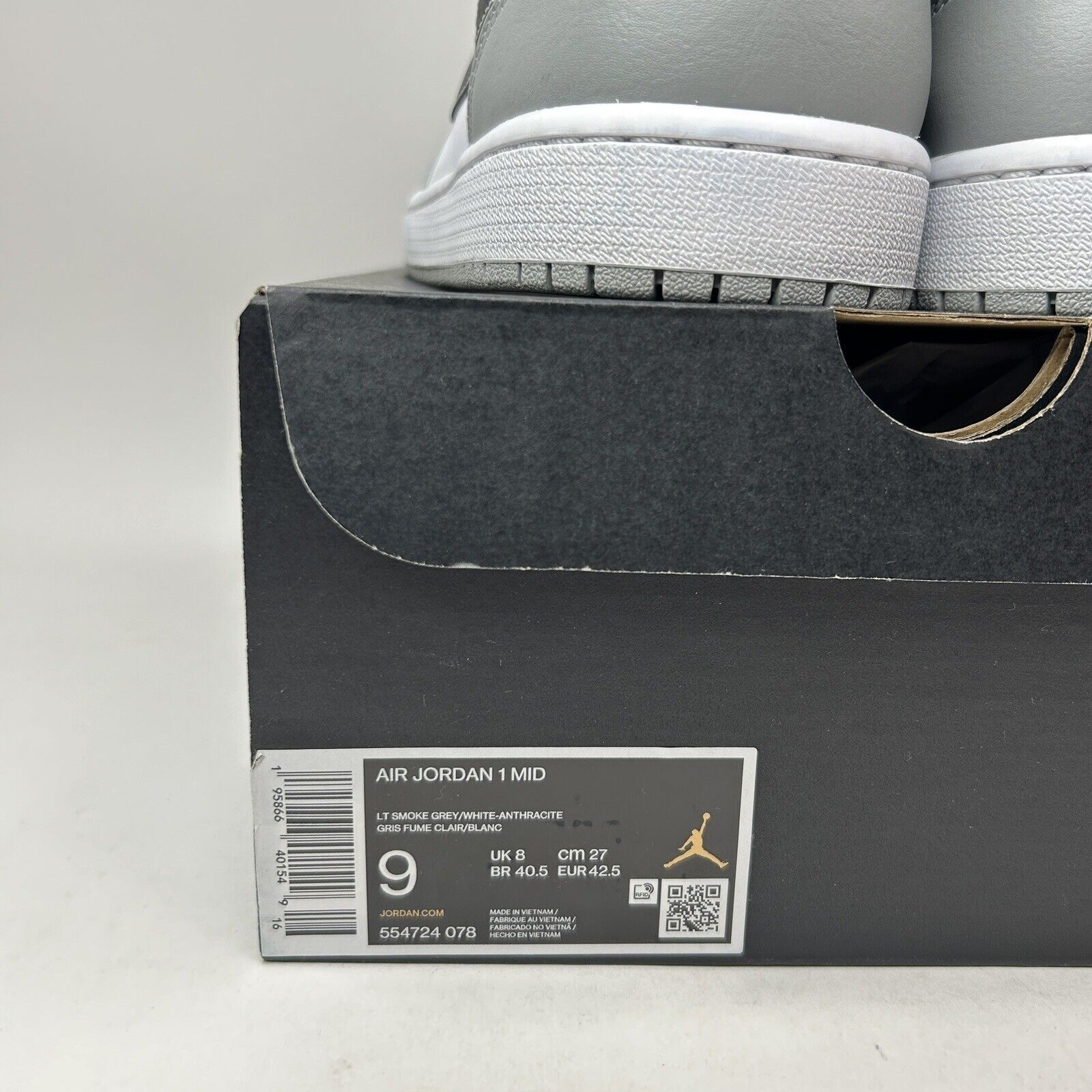 Nike Nike Air Jordan 1 Mid “Light Smoke Grey/Anthracite” 2023 Size US 9 / EU 42 - 5 Thumbnail