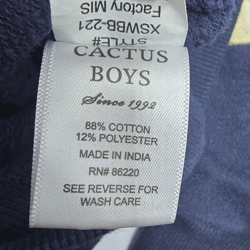 The Unbranded Brand Cactus Navy Blue Hoodie with Dog Design 9/10 Size US M / EU 48-50 / 2 - 8 Thumbnail