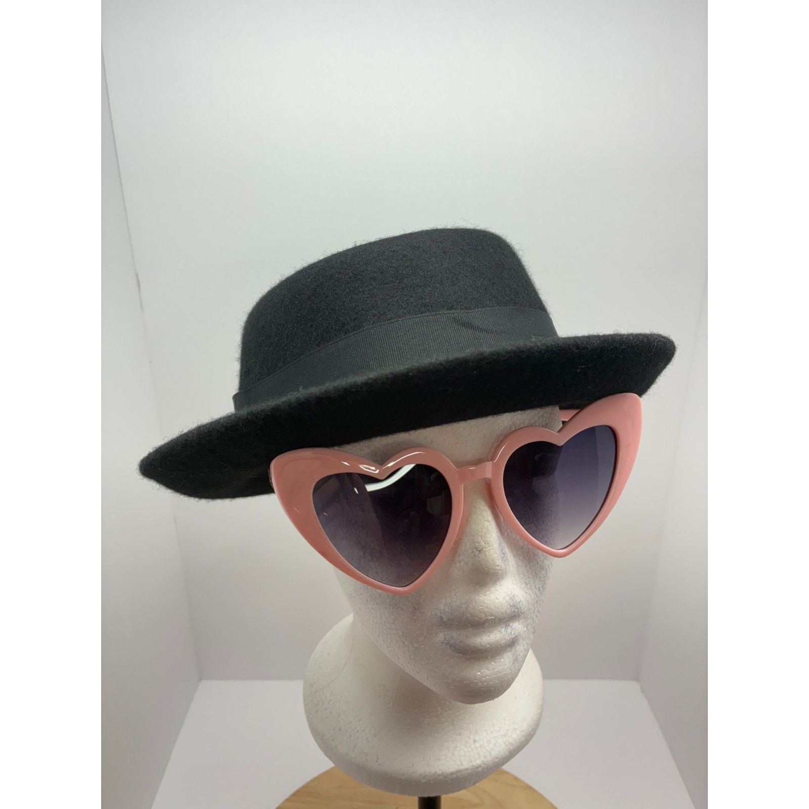 Other Rosin Headwear Black Wool Felt Pork Pie Hat – Size M Size ONE SIZE - 10 Thumbnail