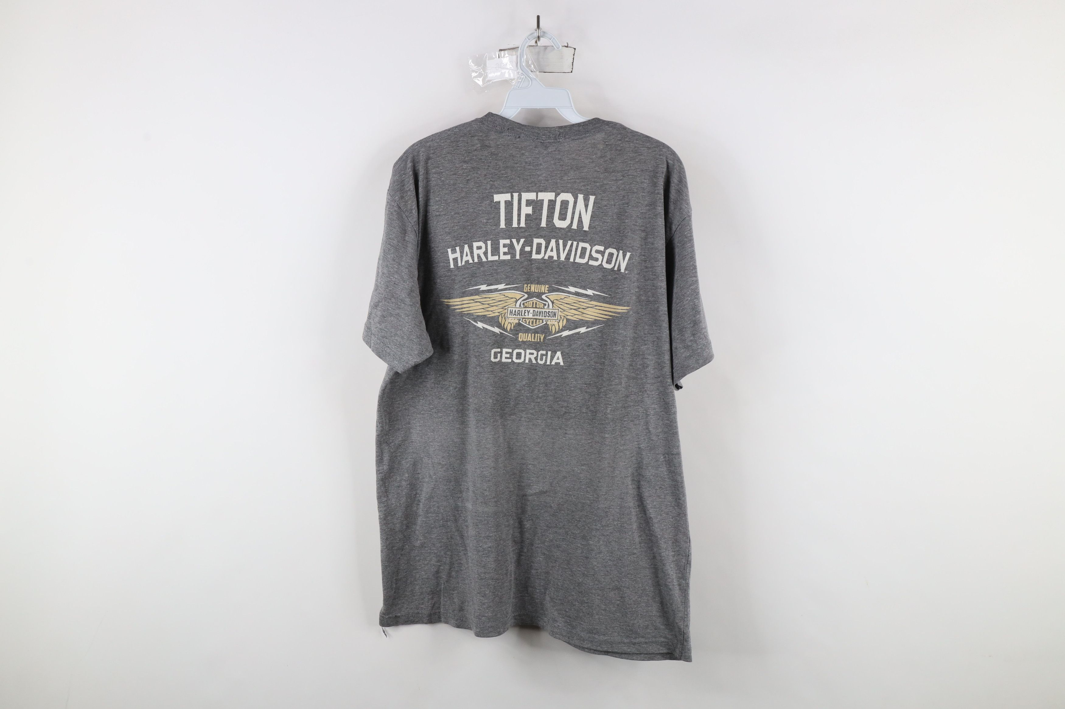 Harley Davidson × Vintage Vintage Y2K Harley Davidson Spell Out Jersey Knit T-Shirt Size US L / EU 52-54 / 3 - 12 Thumbnail