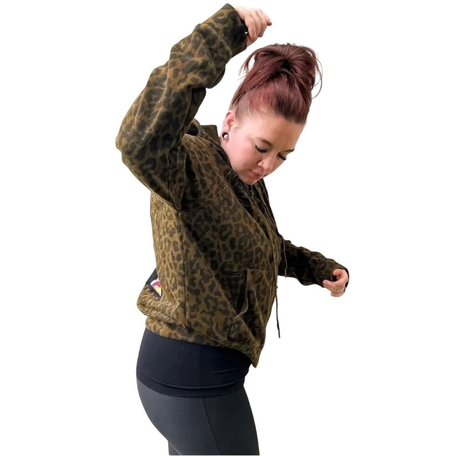 Other Disney Villain Graphic Zip Up Leopard Print Hoodie OOAK Size M / US 6-8 / IT 42-44 - 10 Thumbnail