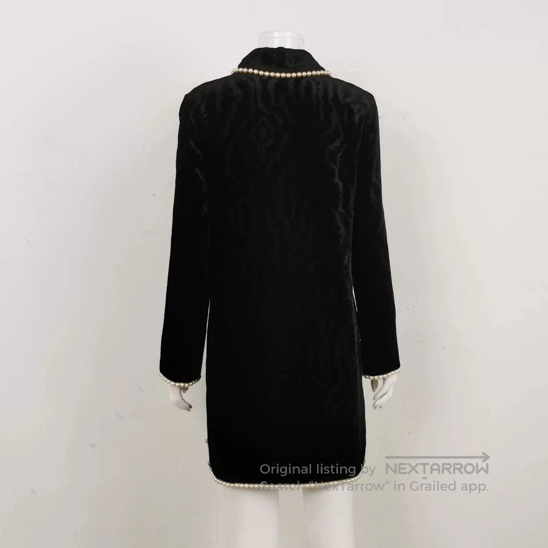 Gucci Gucci Pearl Embellished Lapel Long Sleeve Coat. Size S / US 4 / IT 40 - 2 Thumbnail